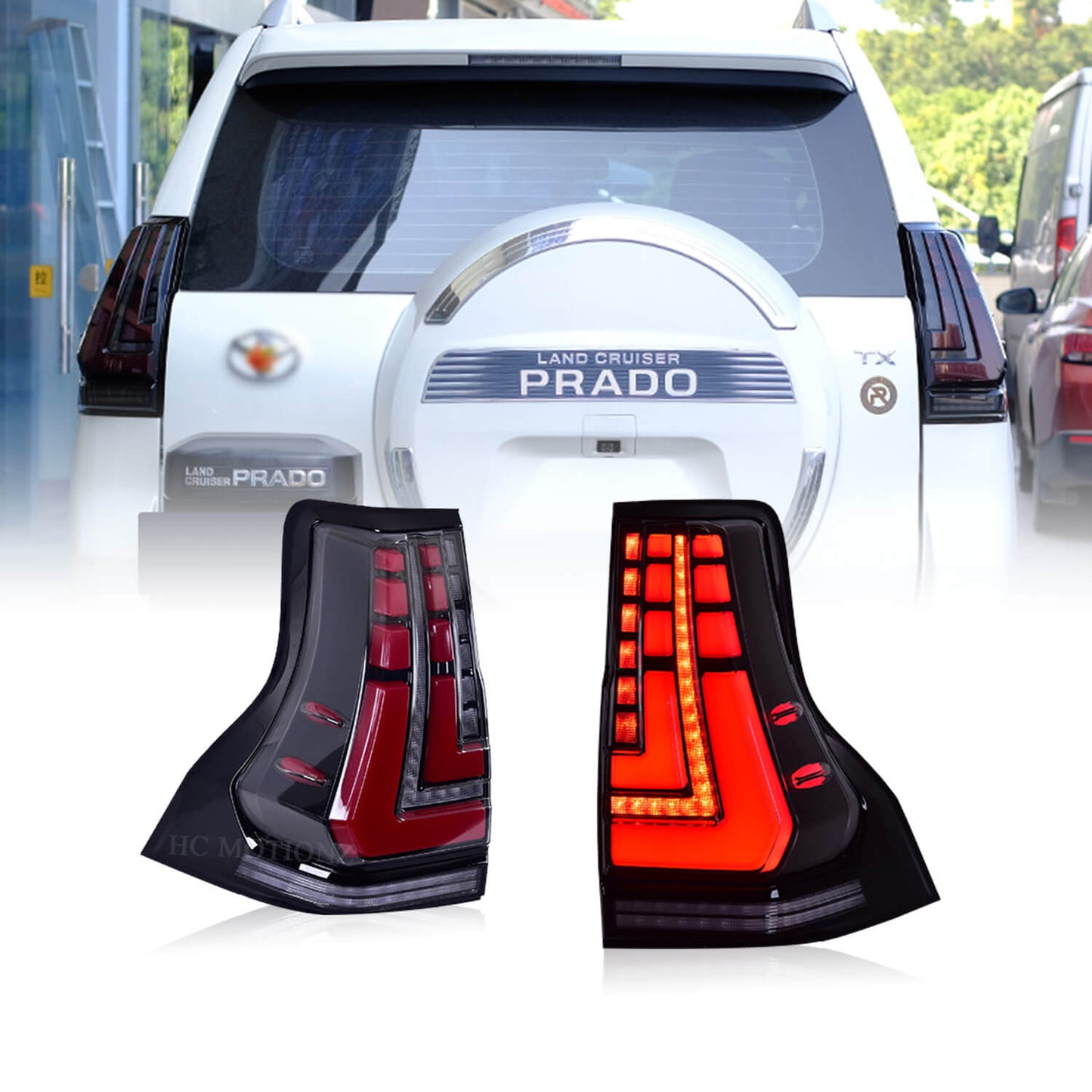 HCMOTION 2010-2021 LED Tail Lights For Toyota Land Cruiser Prado