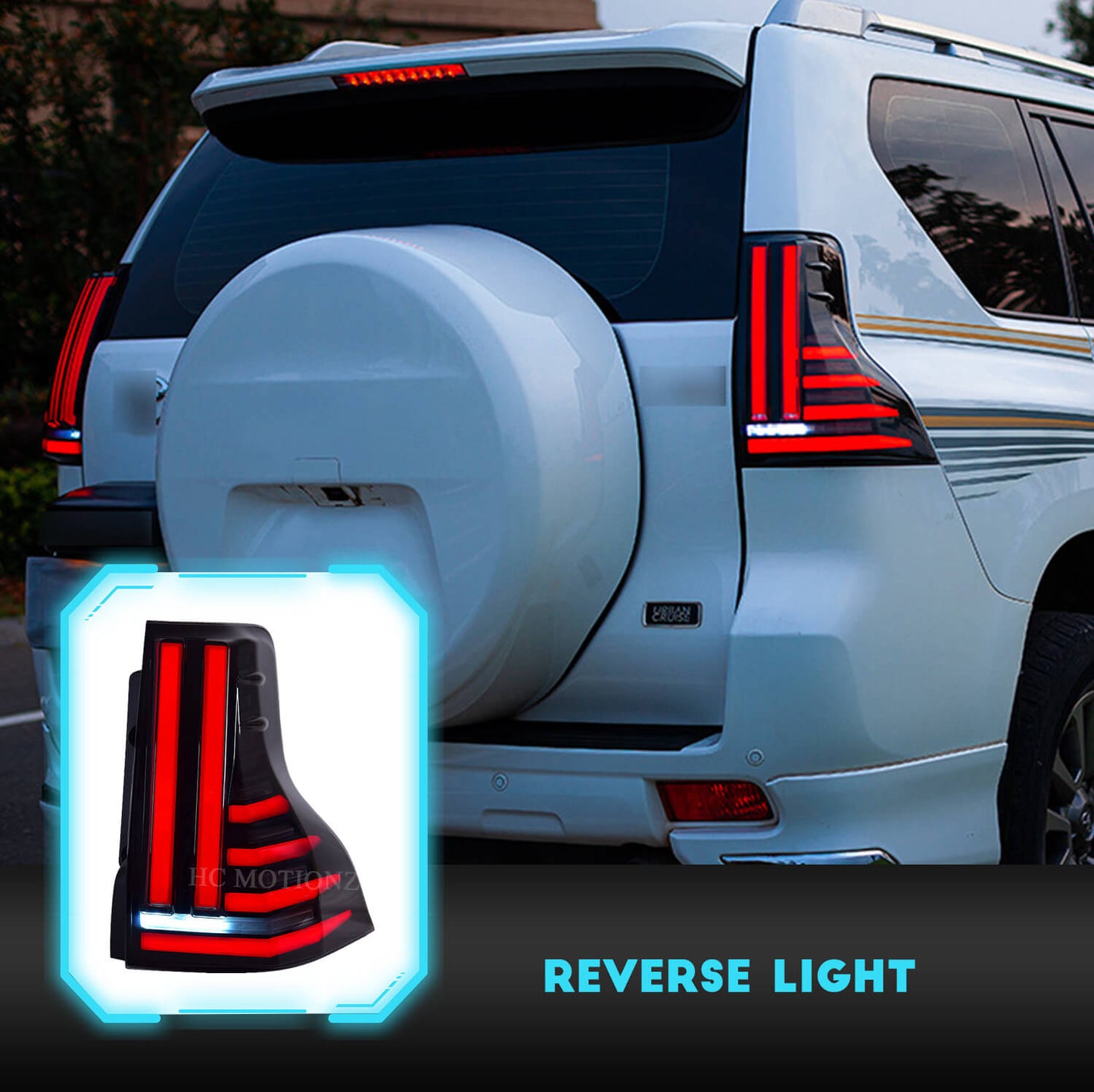HCMOTION 2010-2021 LED Tail Lights For Toyota Land Cruiser Prado