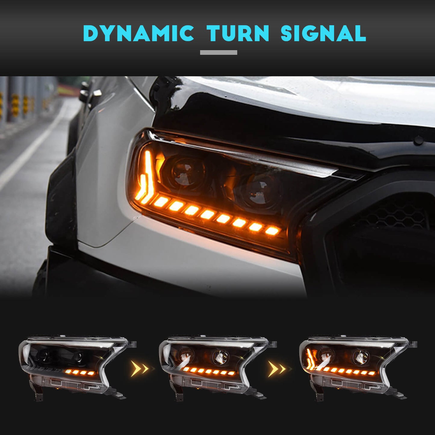 HCMOTION 2015-2020 Headlights For Ford Ranger