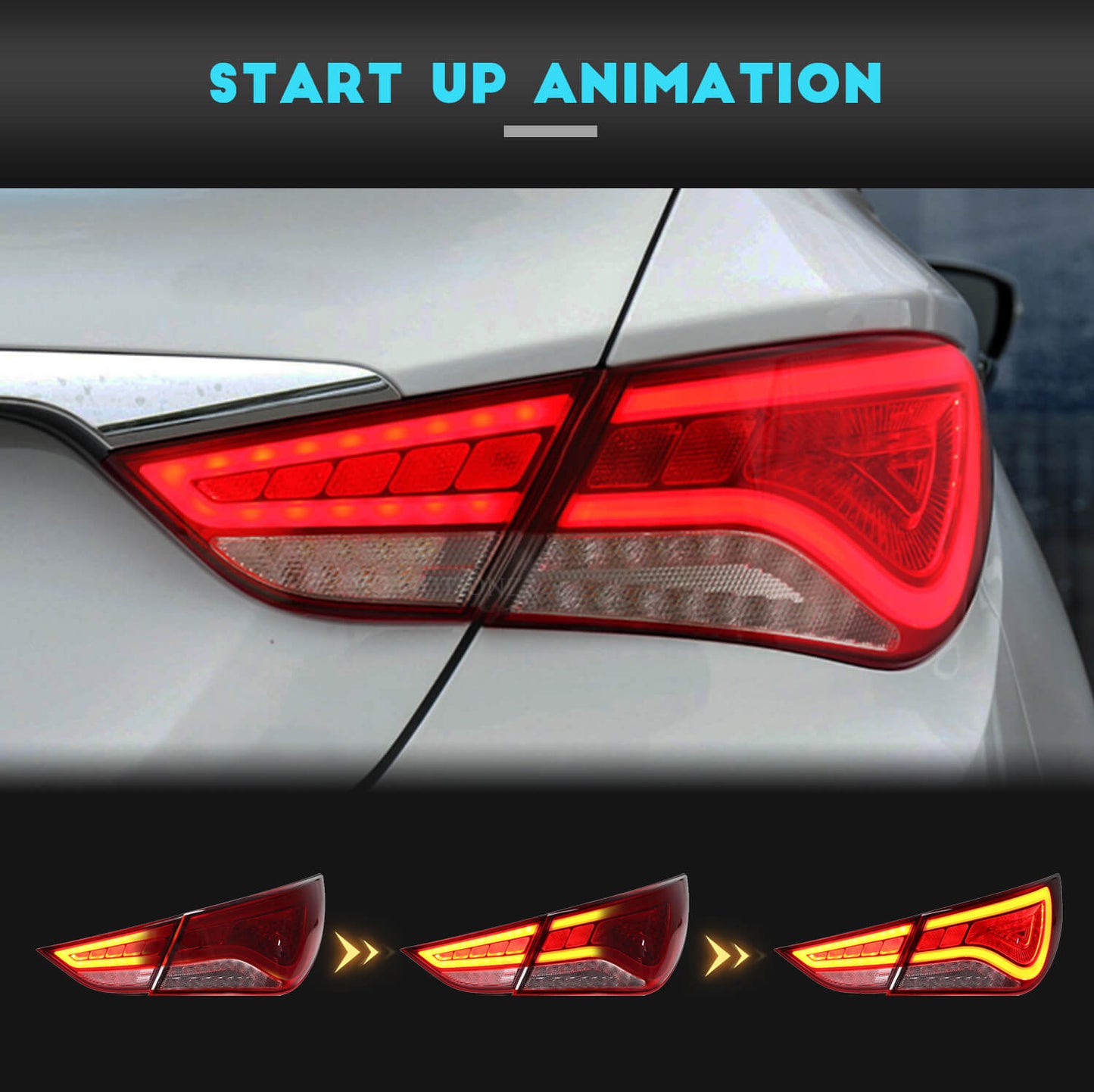 HCMOTION For Hyundai Sonata 8th 2011-2014 Tail lights
