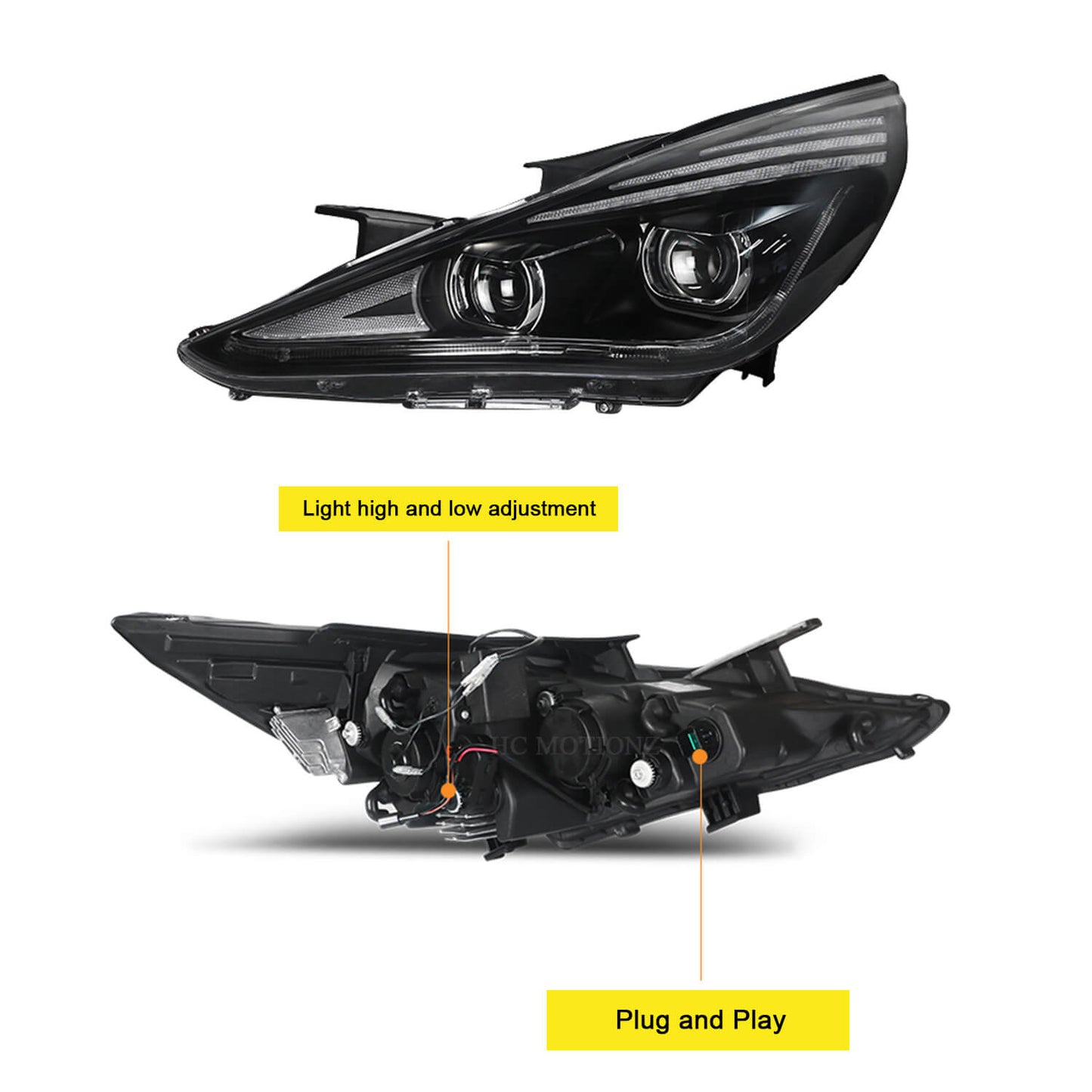 HCMOTION For Hyundai Sonata 8th 2011-2014 Head lights