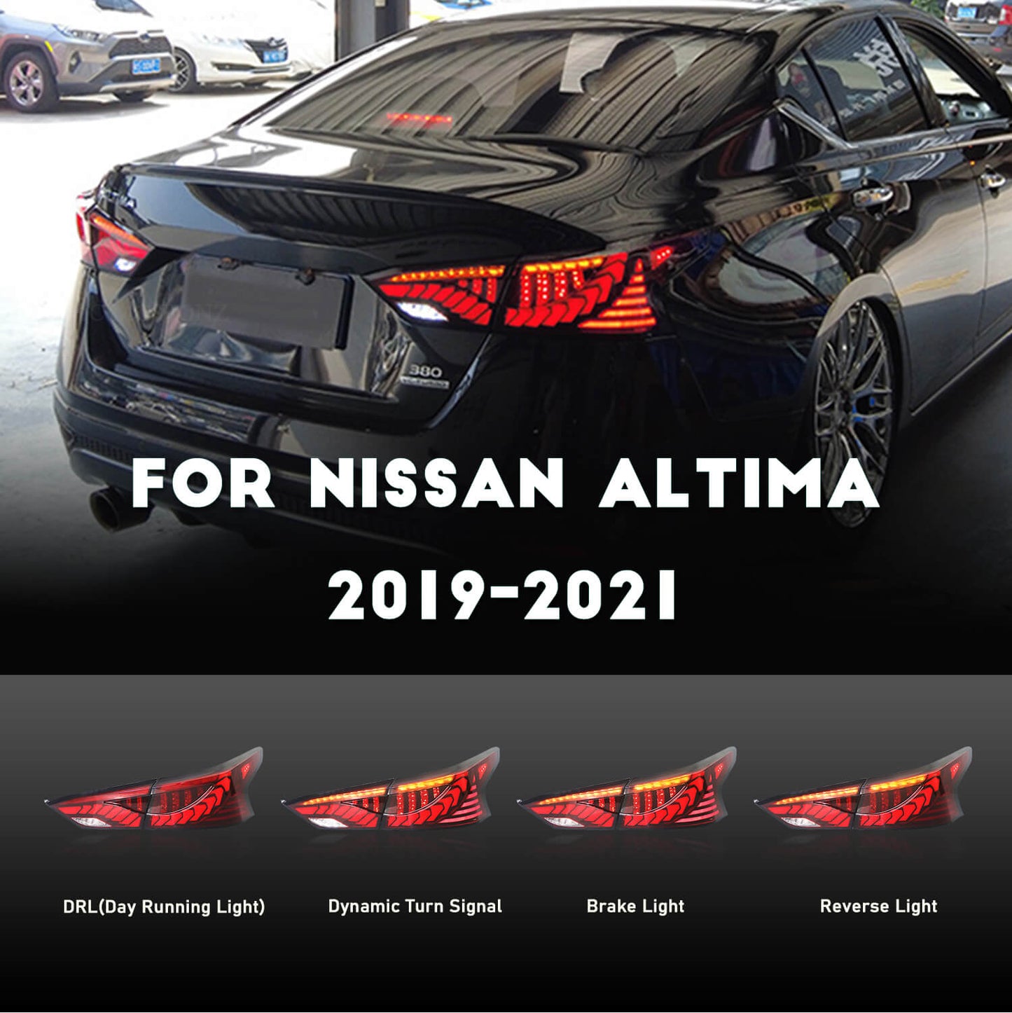 HCMOTION LED Tail Lights For Nissan Altima 19-21