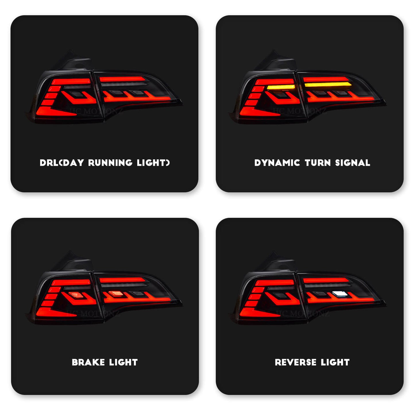 HCMOTION LED Tail Lights For Tesla Model 3 Model Y