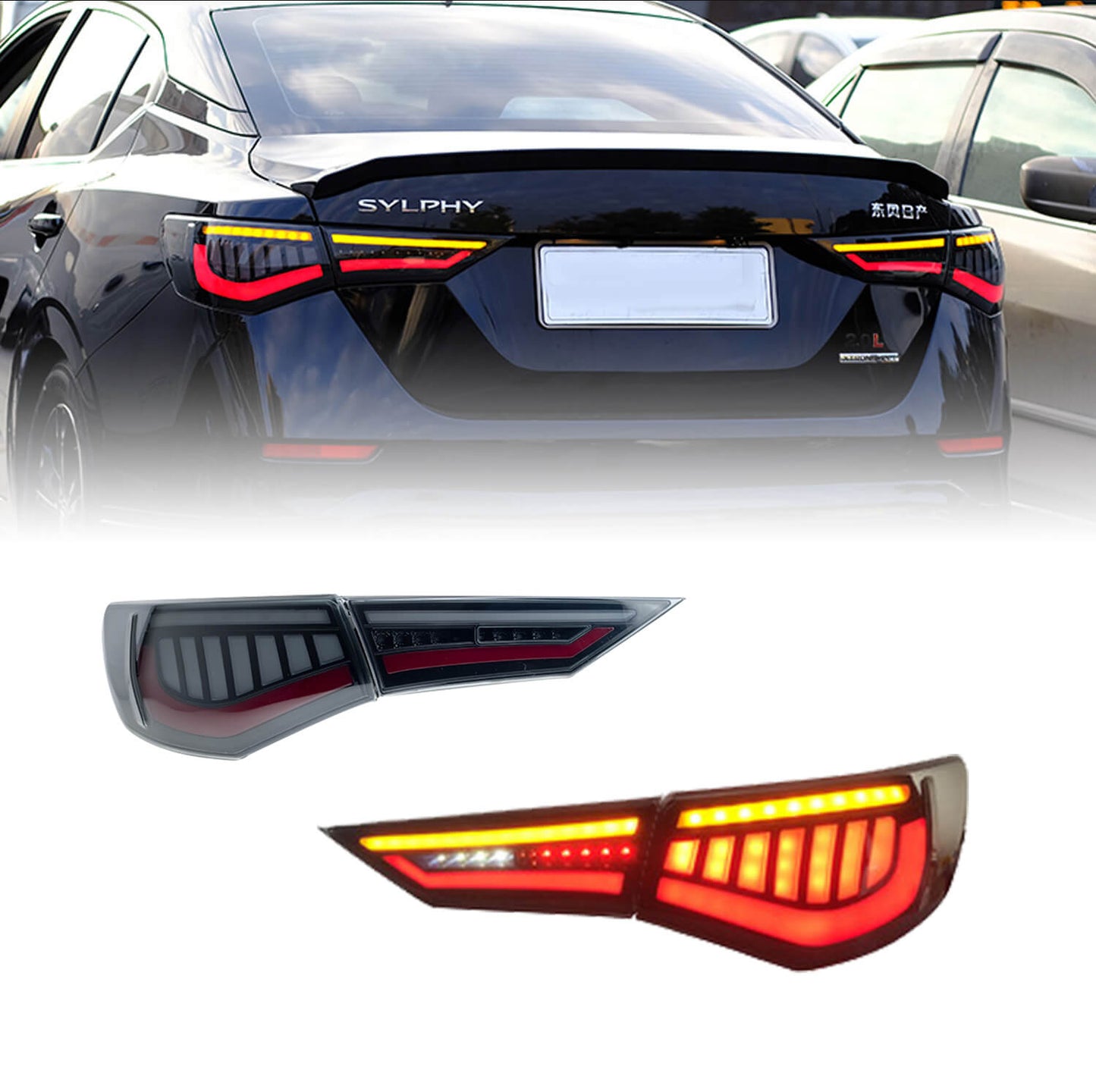 HCMOTION LED Tail Lights For Nissan Sylphy 19-22
