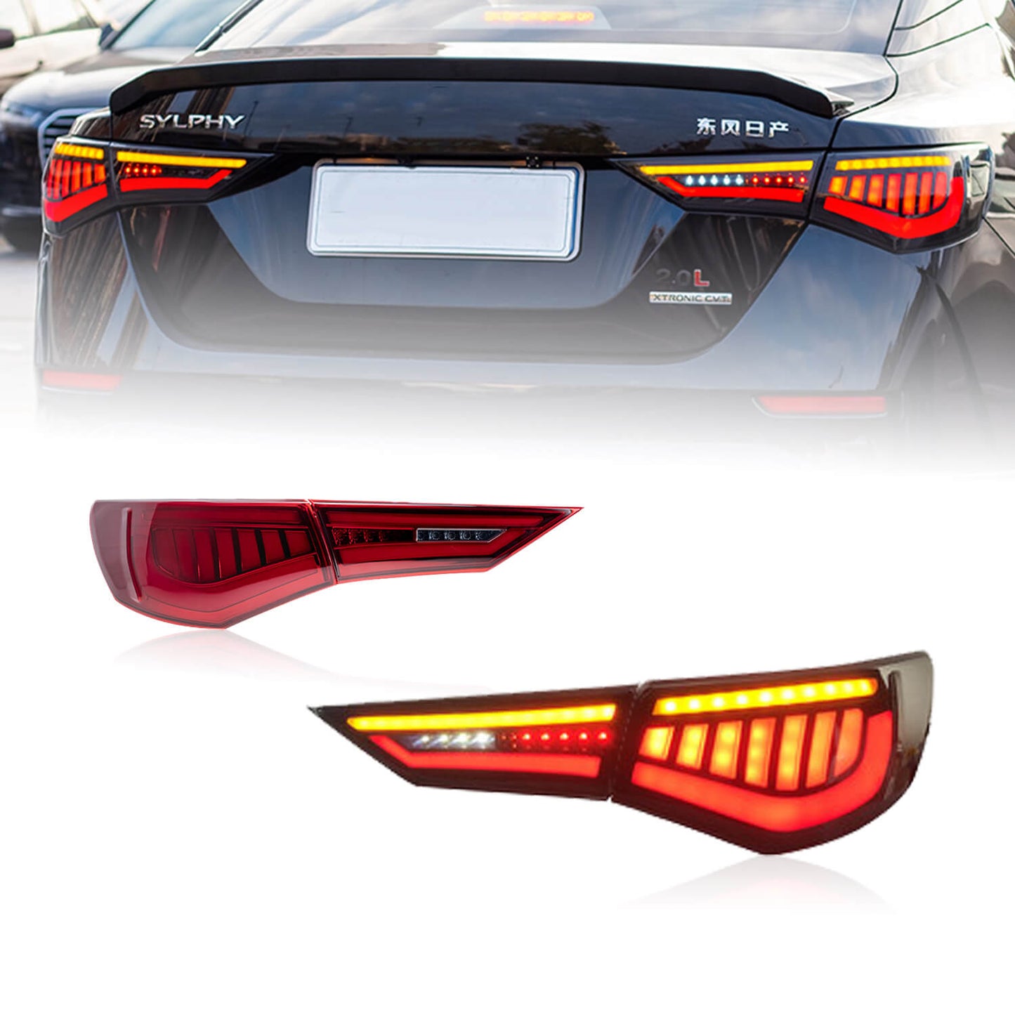 HCMOTION LED Tail Lights For Nissan Sylphy 19-22