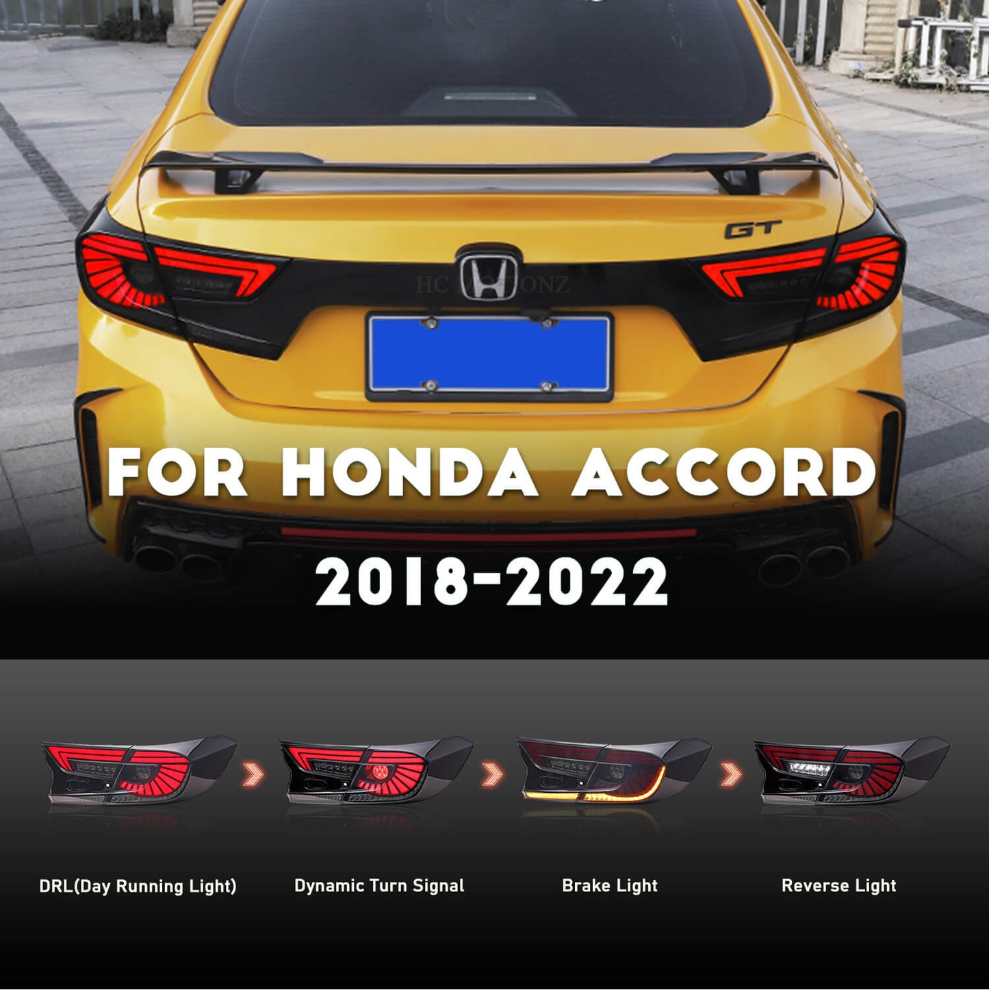 HCMOTION Taillights For Honda Accord 2018-2022