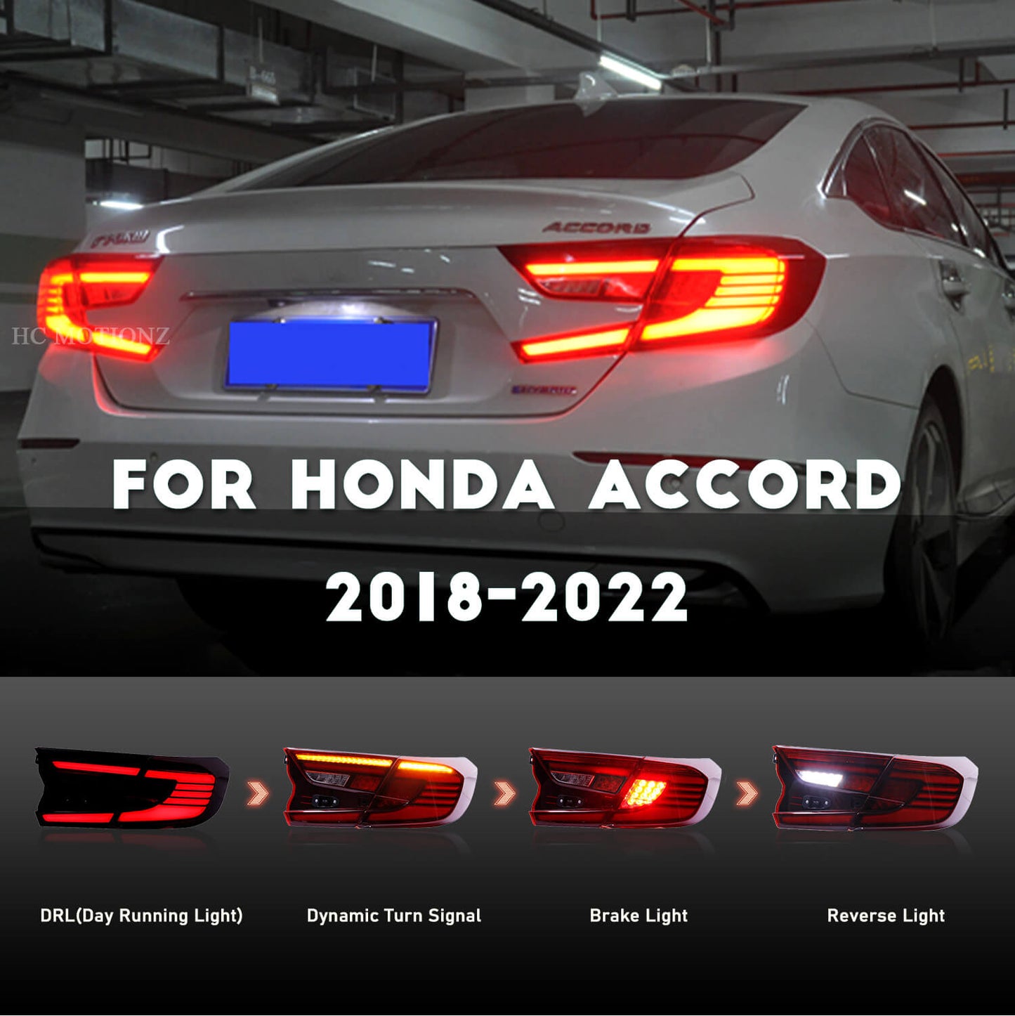 HCMOTION Taillights For Honda Accord 2018-2022