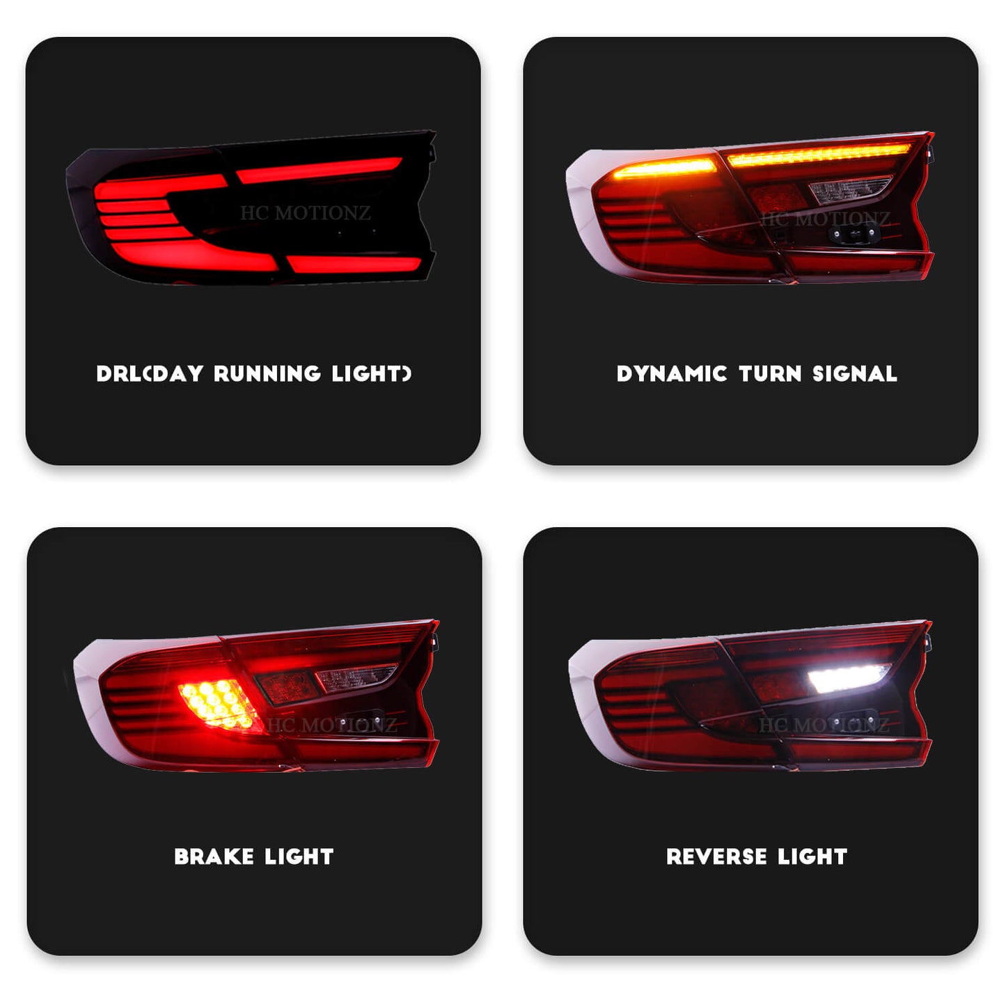HCMOTION Taillights For Honda Accord 2018-2022