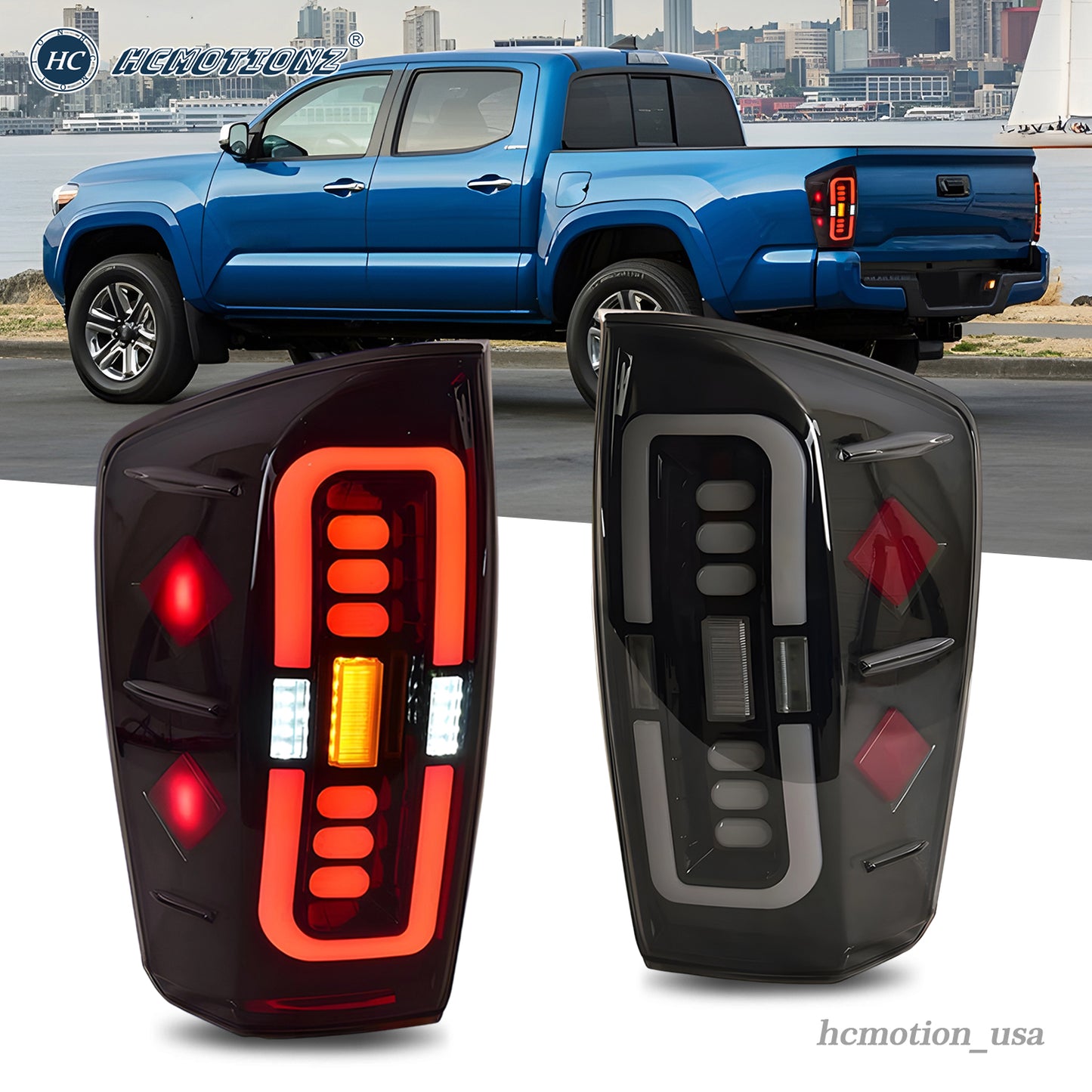 HCMOTION LED Tail Lights for Toyota Tacoma 2016-2022