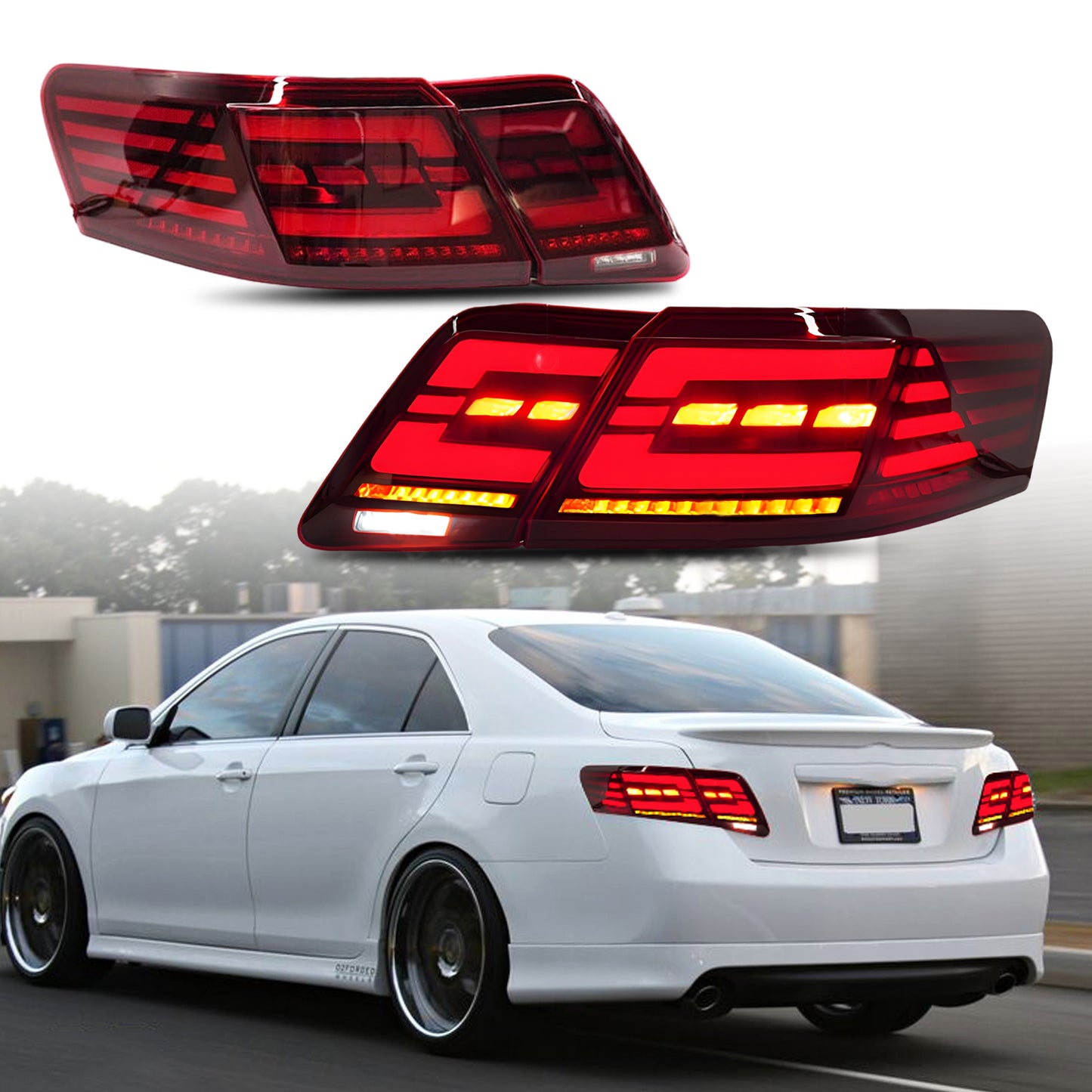 HCMOTION LED LED Tail Lights for Toyota Camry 2007-2011 USA Version Xv40 Aurion