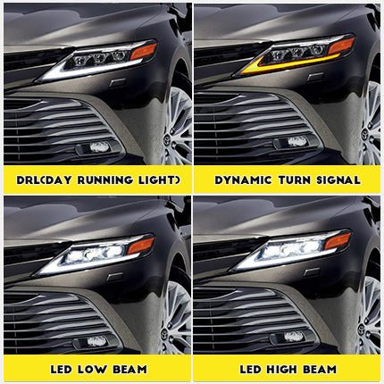 2018 2019 2020 2021 Sedan LED Head Lights For Toyota Camry - HCMOTION
