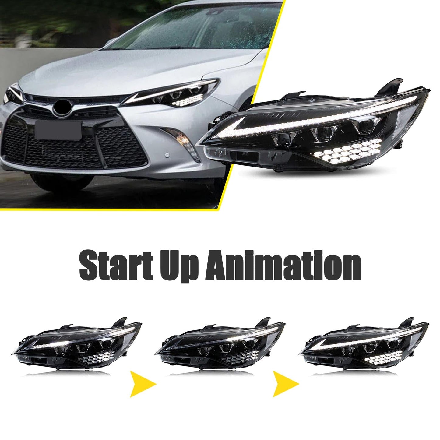HCMOTION LED Headlights For Toyota Camry 2015-2017 - HCMOTION