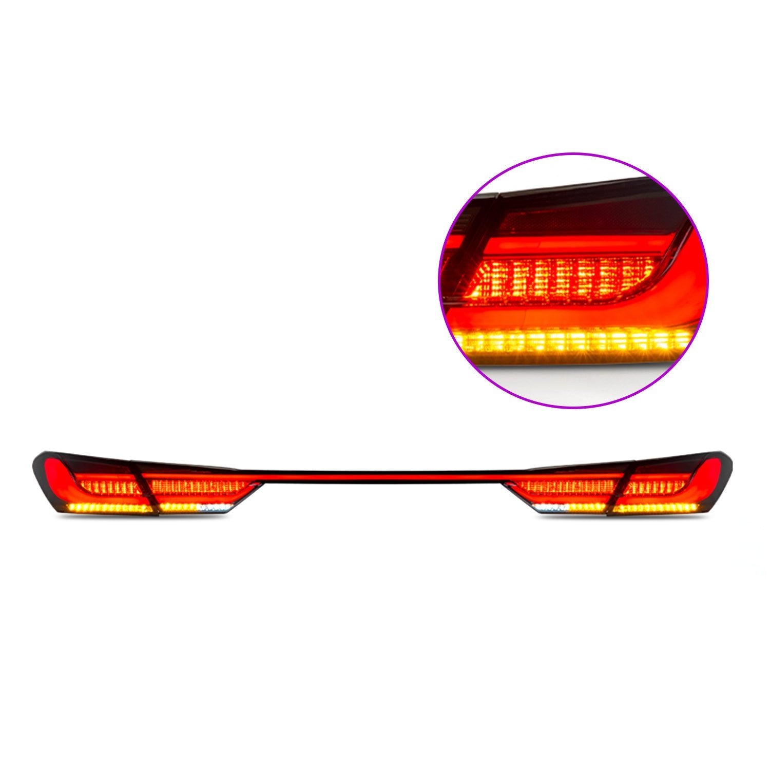 HCMOTION Taillights Fit/For Toyota Camry 2018-2021 With black strip - HCMOTION