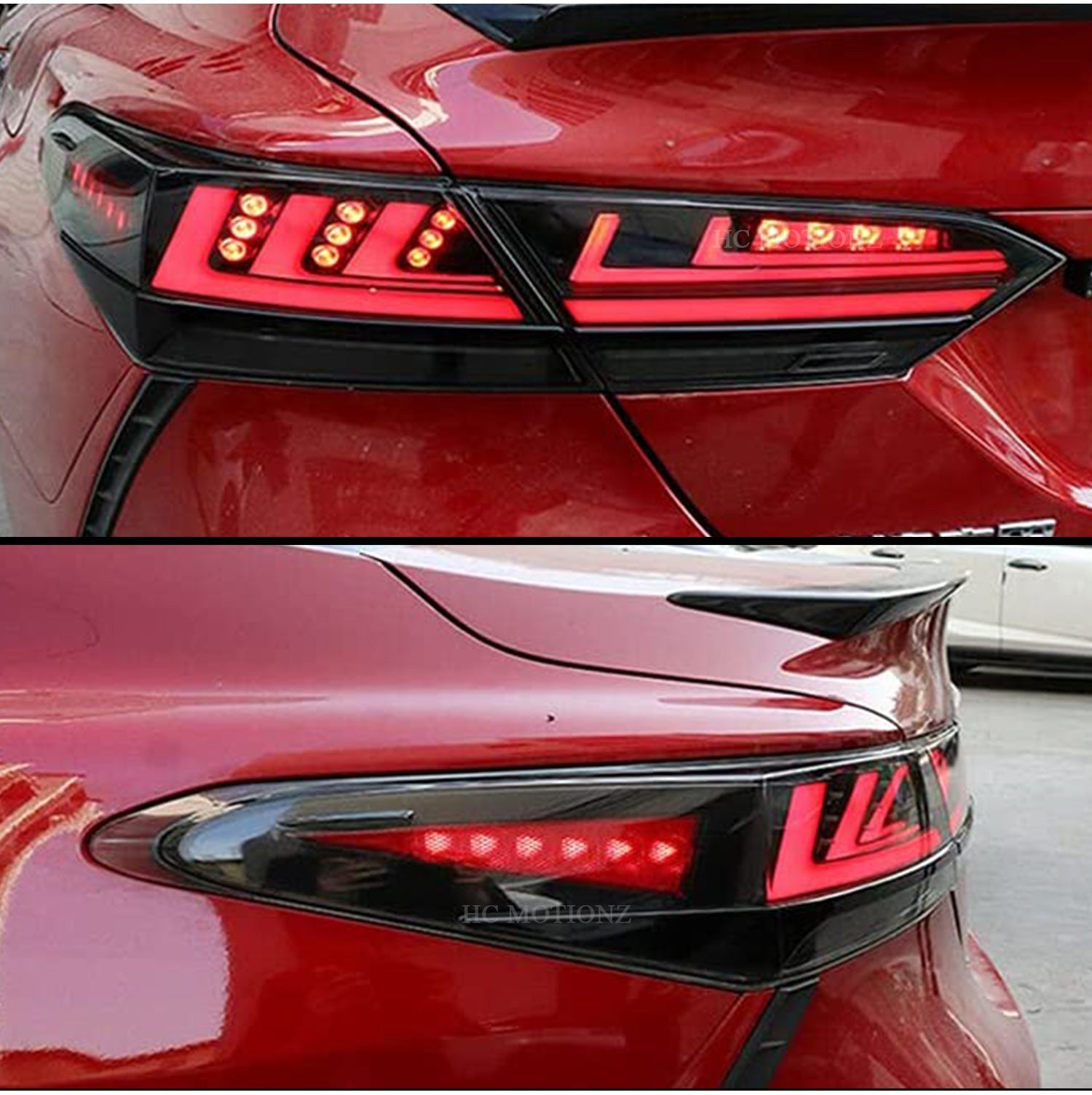 HCMOTION Taillights Fit/For Toyota Camry 2018-2021 With black strip - HCMOTION