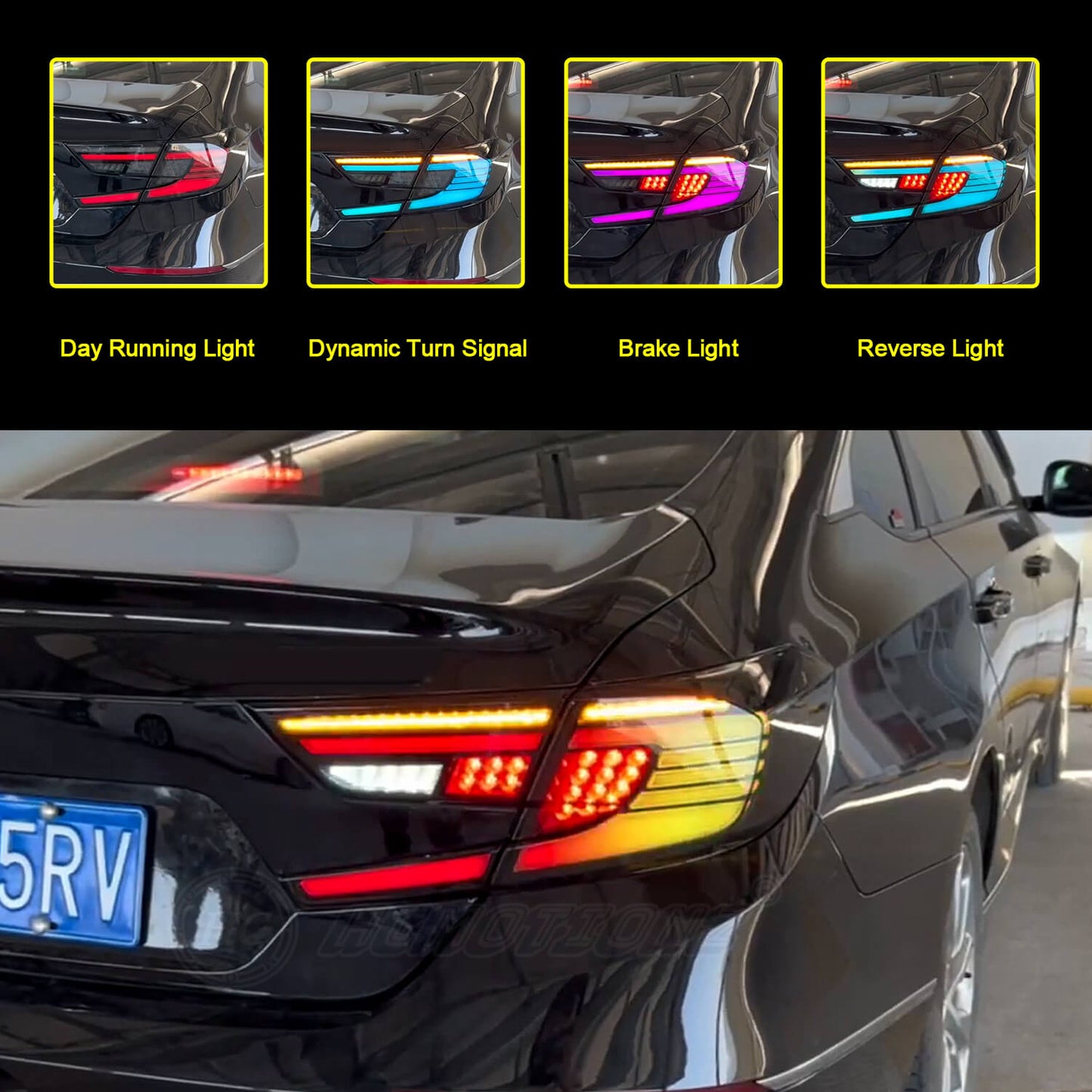 HCMOTION RGB LED Taillights For Honda Accord 2018-2023