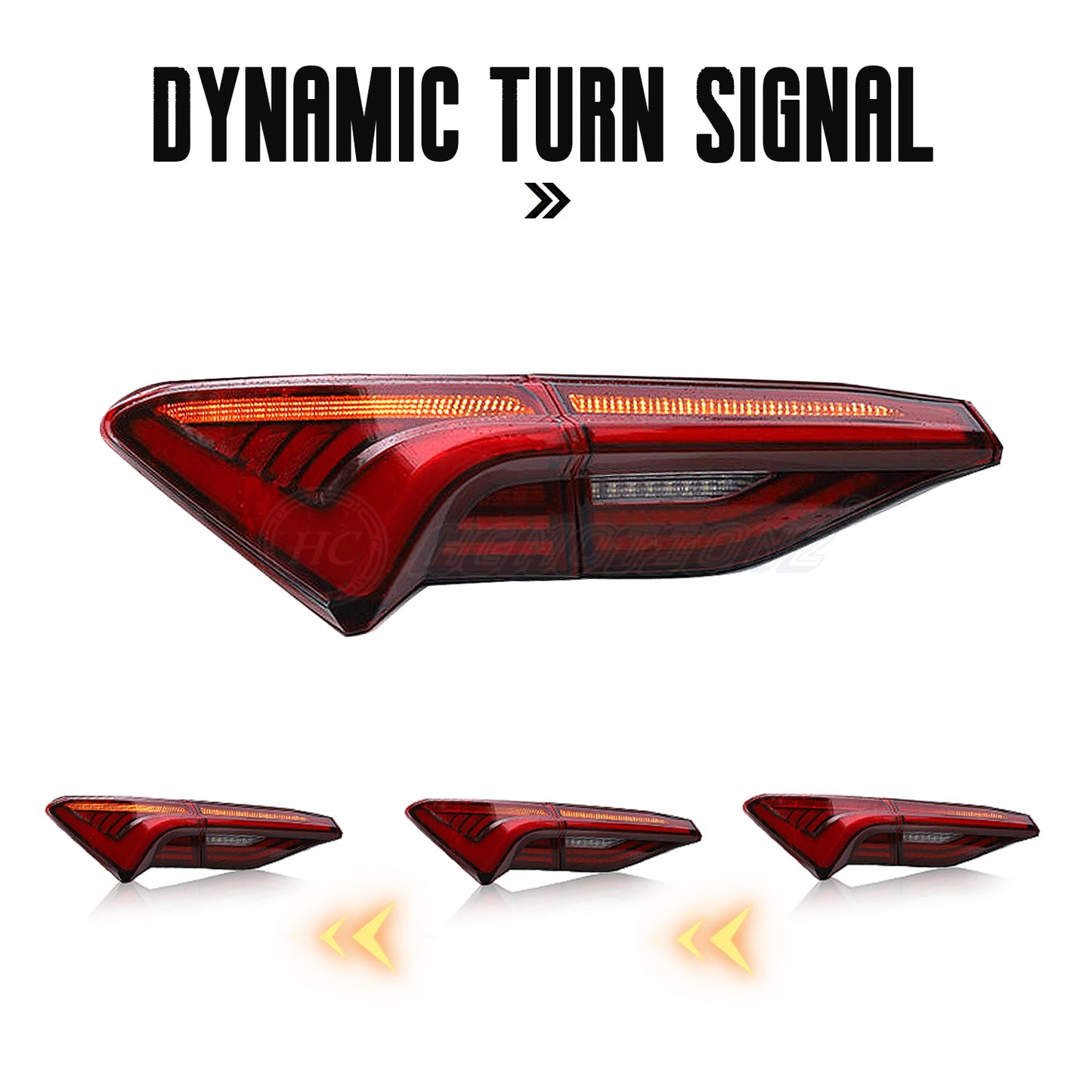 HCMOTION LED Taillights For Toyota Avalon 2018-2021 DRL Start UP Animation