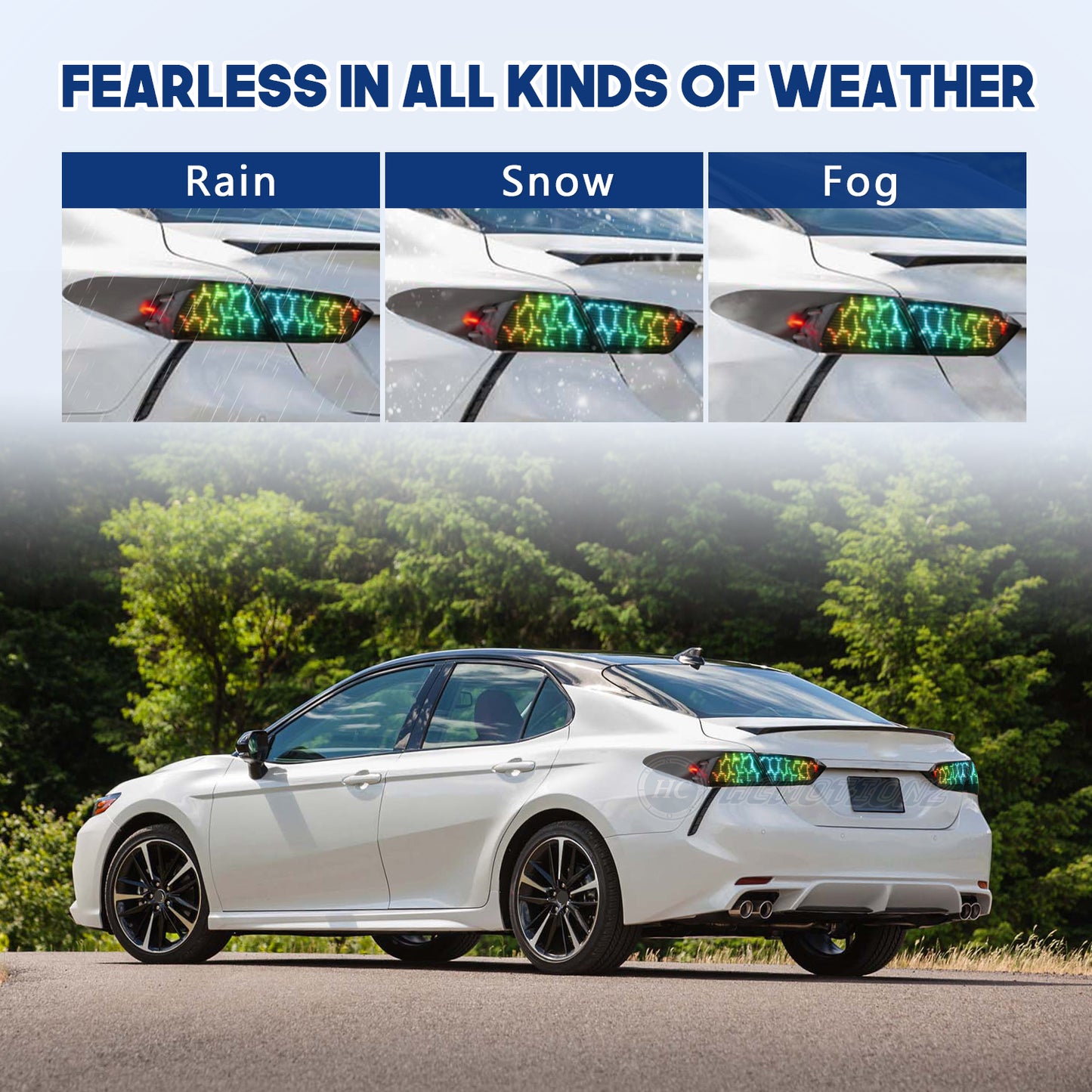 HCMOTIONZ LED RGB Customize Tail Lights for Toyota Camry 2018-2024