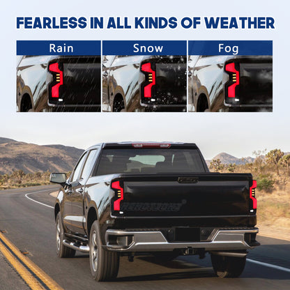 HCMOTIONZ LED Tail Lights for Chevrolet Silverado 2019-2025 1500/2500/3500