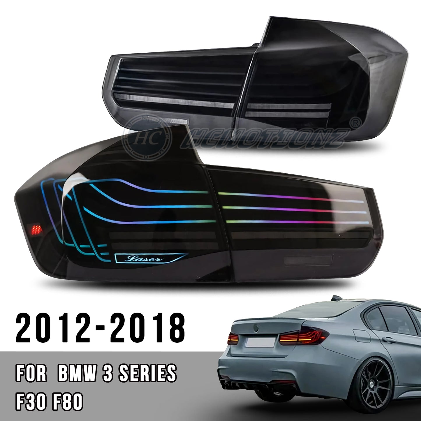 HCMOTION LED RGB Taillights For BMW 3 Series F30 F80 2012-2018 CLS design Limited Time Discount