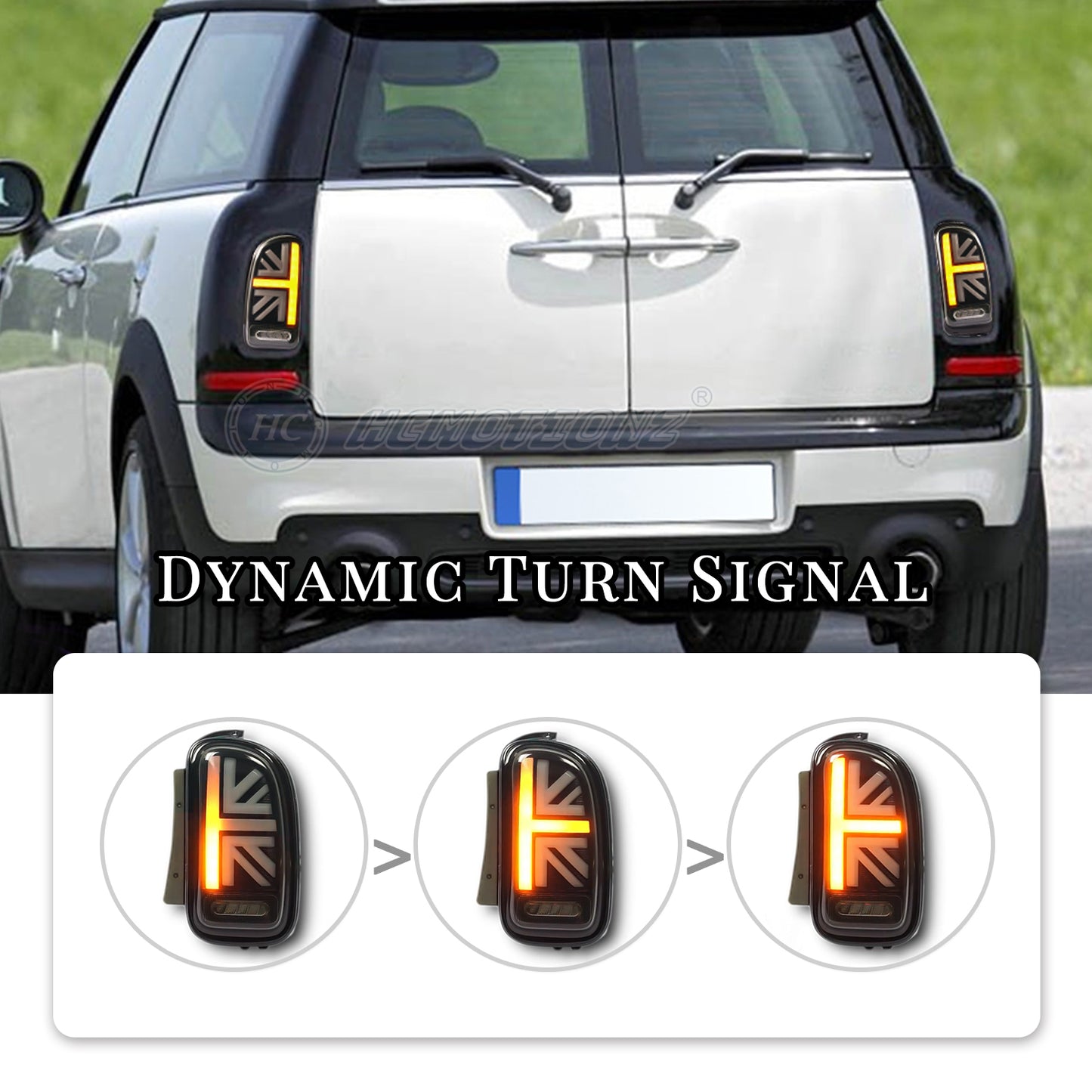 HCMOTION LED Tail Lights For BMW Mini R55  2007-2014 Sequential Turn Signal DRL Start up Animation Car Back Lamps