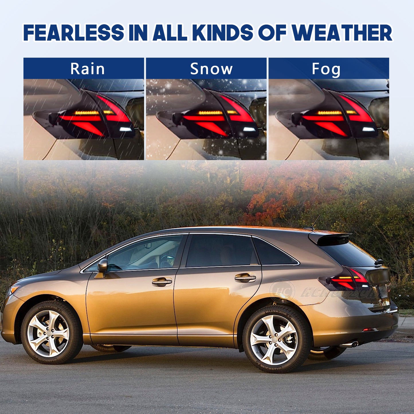 HCMOTIONZ LED Tail Lights for Toyota Venza 2009-2016