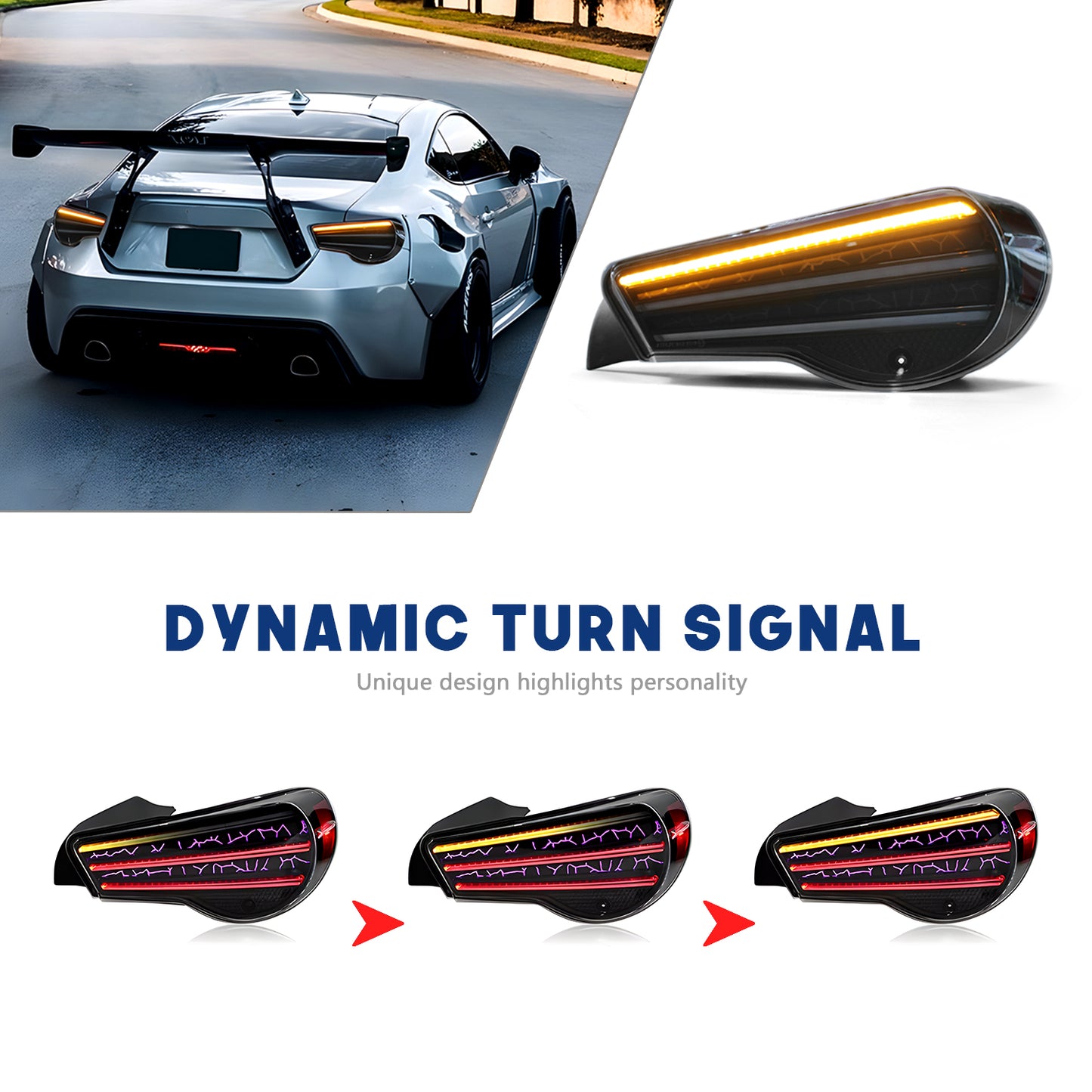 HCMOTION RGB LED Taillights For Toyota 86/Subaru brz 2013-UP Start UP Animation