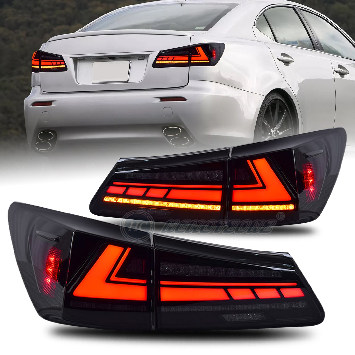 HCMOTION LED Tail Light For Lexus IS250 IS350 ISF 2006-2013