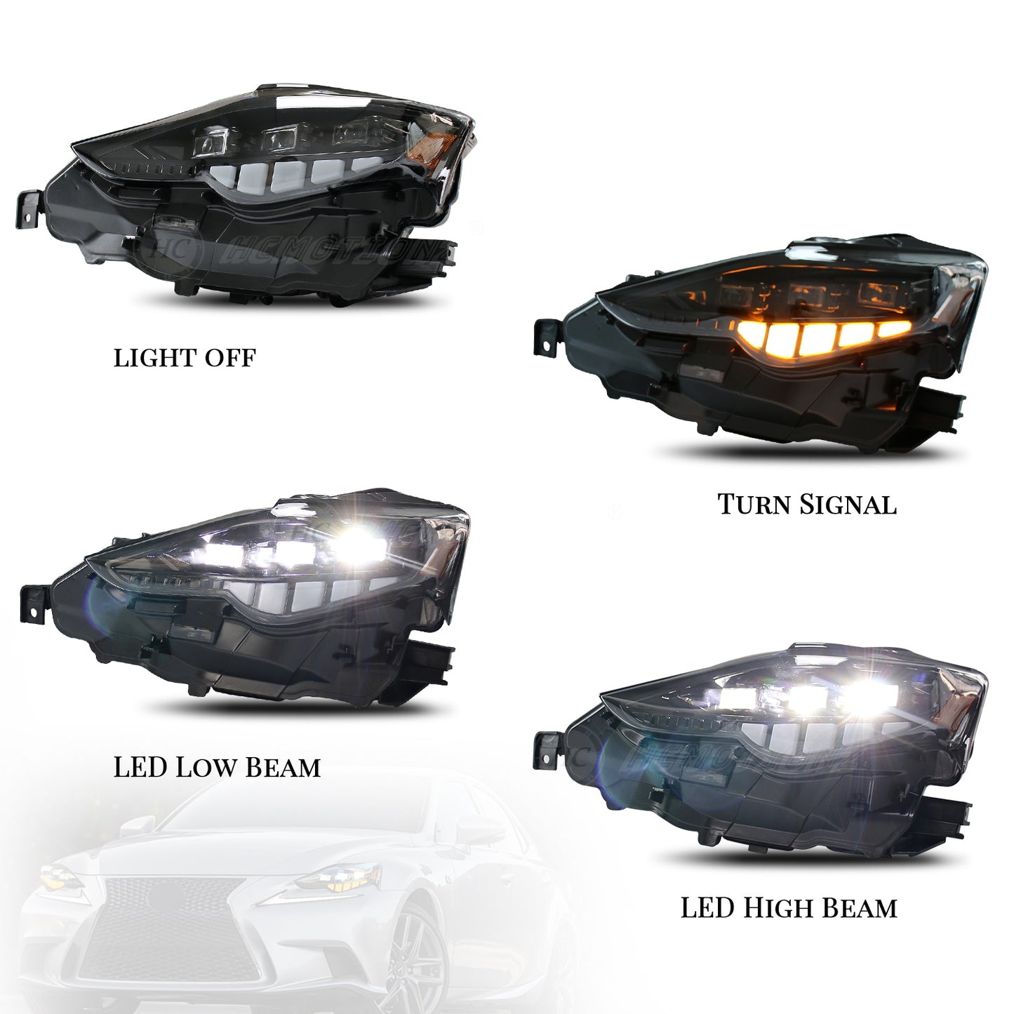 HCMOTION For Lexus IS250 300h 350 f 2013-2016 LED Headlights