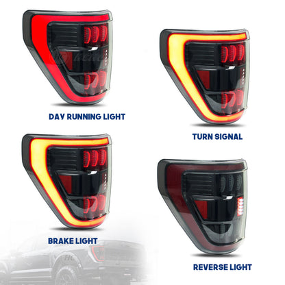 HCMOTION LED Tail Lights for Ford F150 XLT 2021 2022 2023