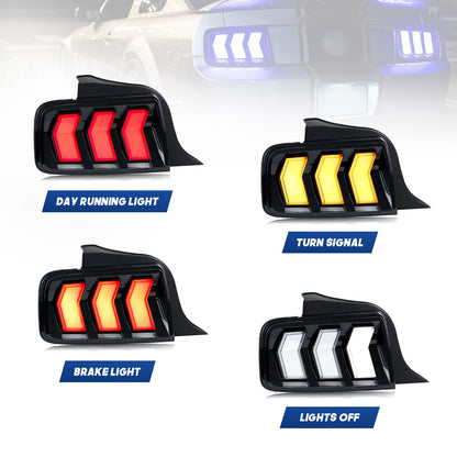 HCMOTION LED RGB Tail lights For Ford Mustang 2005-2009 Rear Lamp