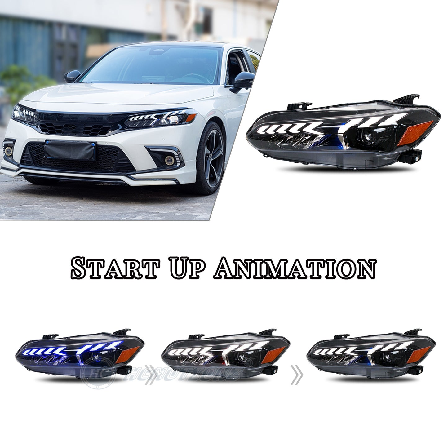 HCMOTION LED Headlights For Honda Civic 2022-2023