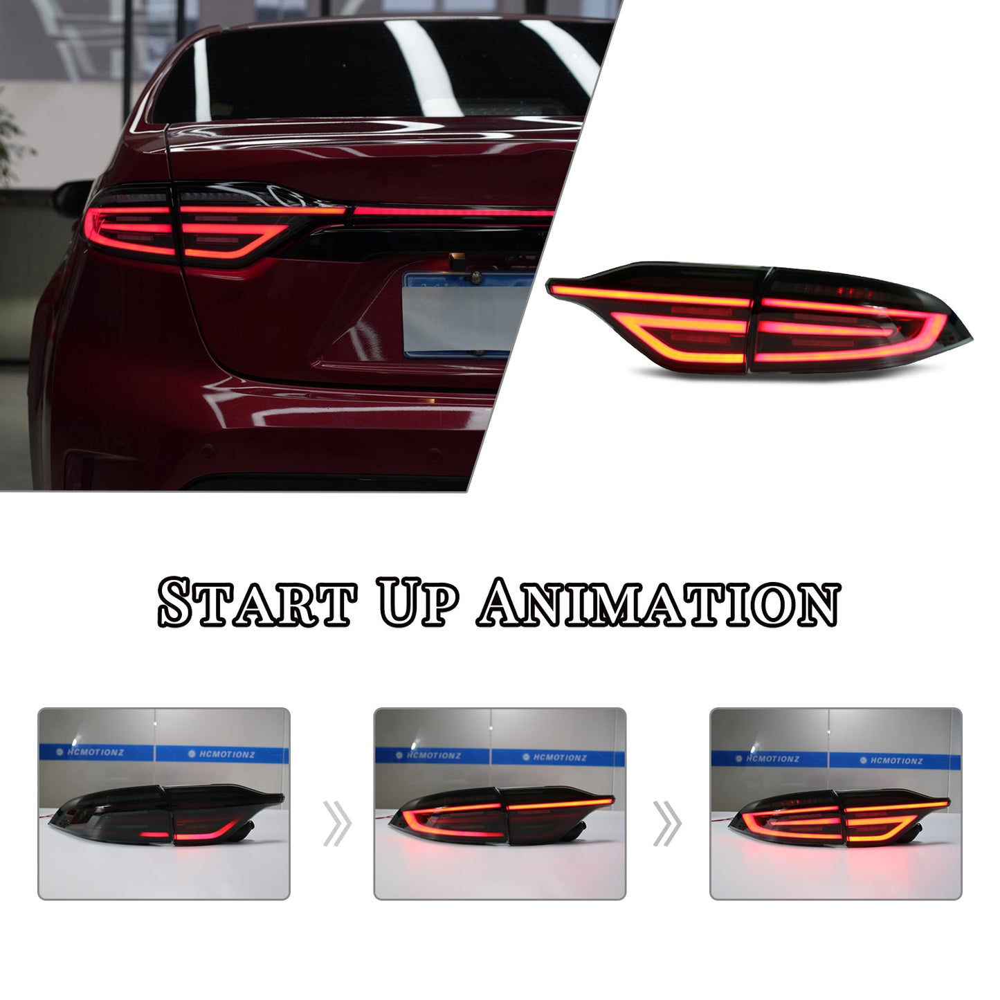 HCMOTION LED Taillights For Toyota Corolla US 2020-2024 Start UP Animation