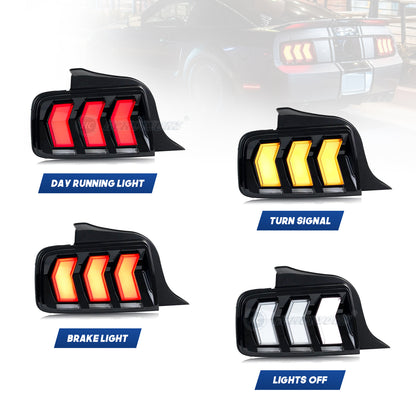 HCMOTION LED Tail lights For Ford Mustang 2005-2009 High Quality Start UP Continuous Animation