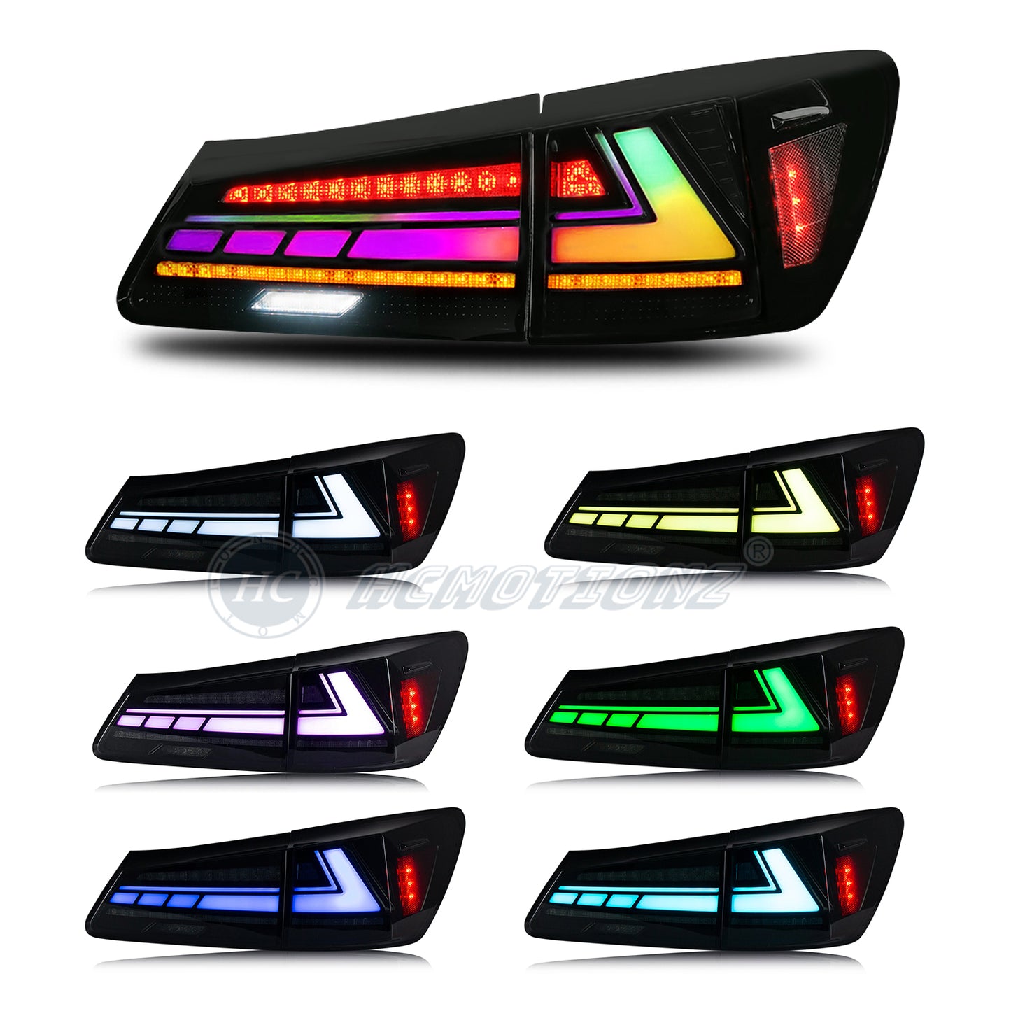 HCMOTION LED RGB Tail Light For Lexus IS250 IS350 ISF 2006-2012 Limited Time Offer