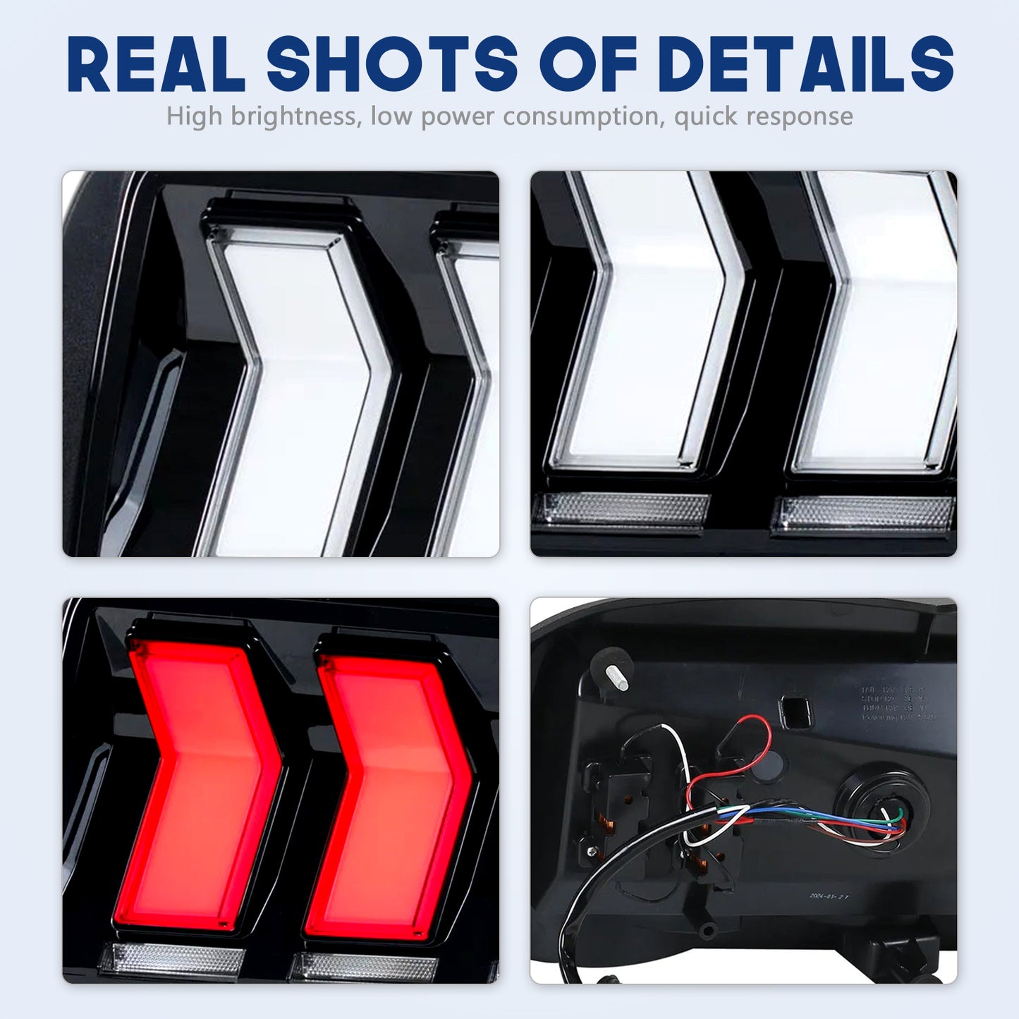 HCMOTION FULL LED Tail lights For Ford Mustang 2005-2009 Start UP Animation