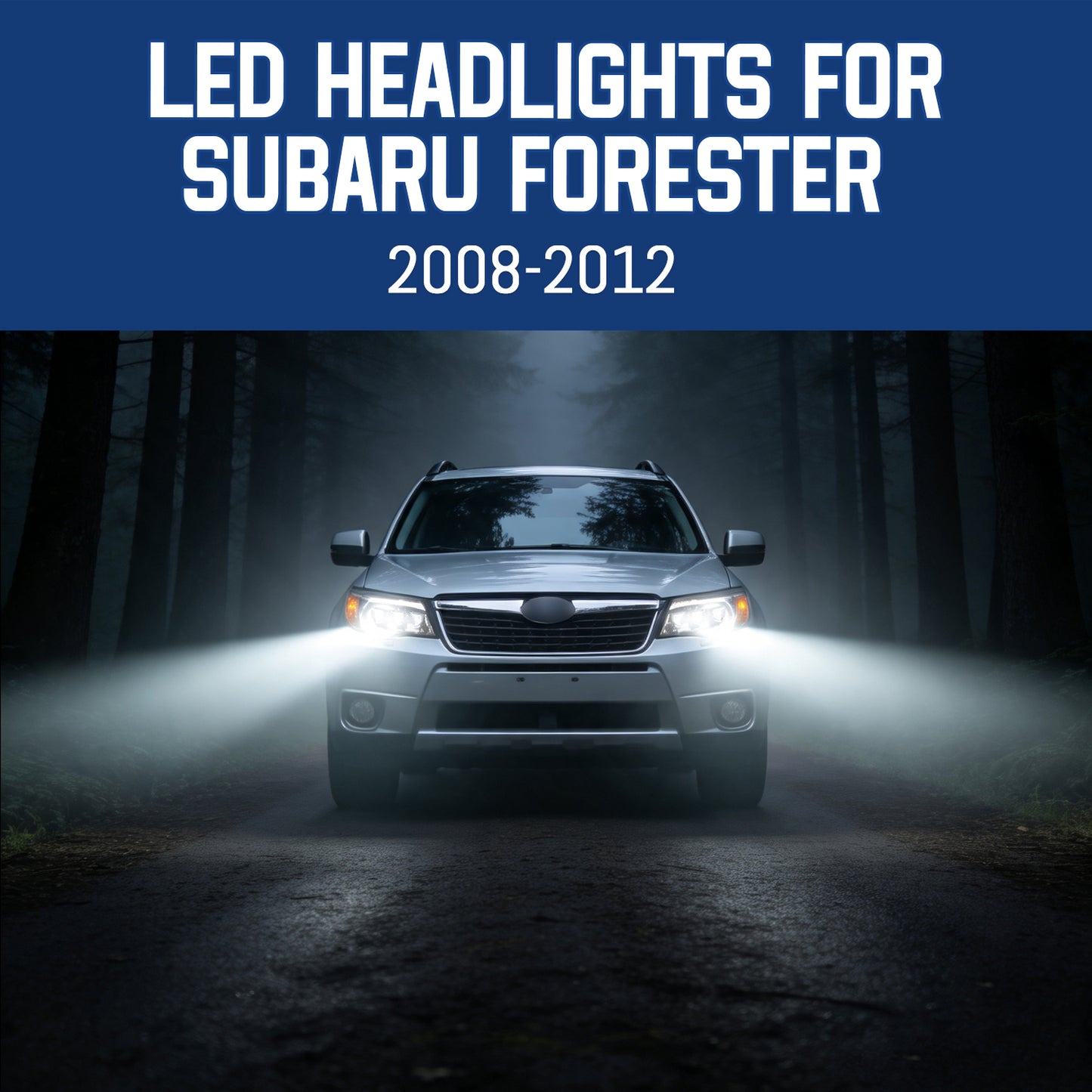 HCMOTION LED Head Lights for Subaru Forester 2008-2012 DRL Start up Animation Front Lamps Assembly