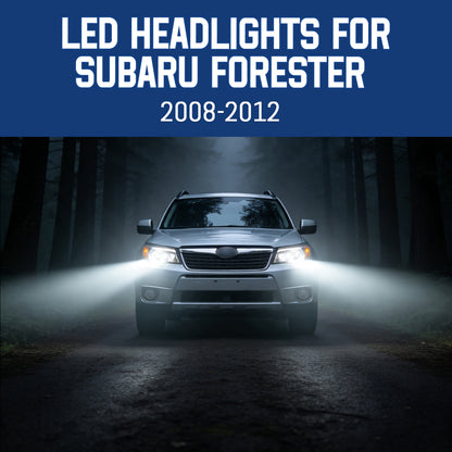 HCMOTION LED Head Lights for Subaru Forester 2008-2012 DRL Start up Animation Front Lamps Assembly