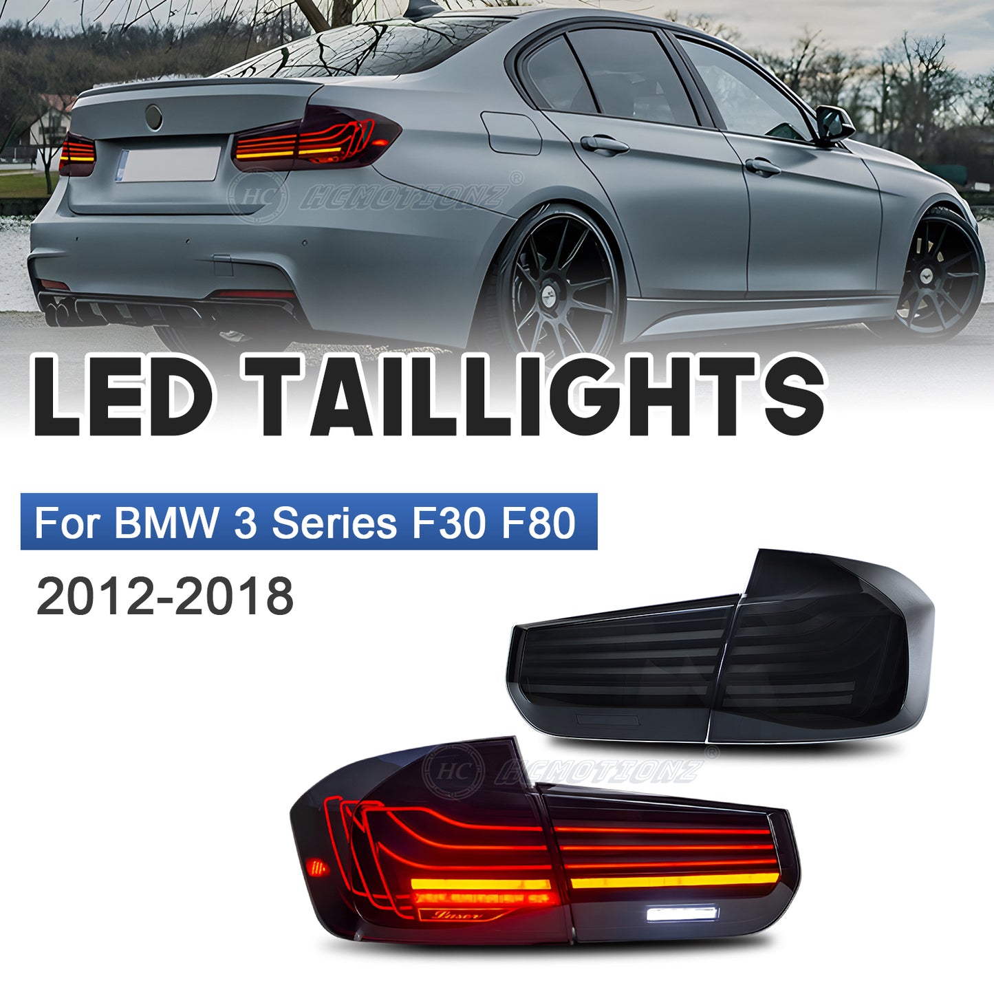 HCMOTION LED Taillights For BMW 3 Series F30 F80 2012-2018 CLS design