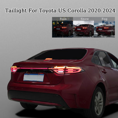 HCMOTION LED Taillights For Toyota Corolla US 2020-2024 Start UP Animation