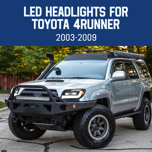 HCMOTIONZ LED Head Lights for Toyota 4Runner 2003-2009 4th Gen Sequential Animation Front Lamps Assembly