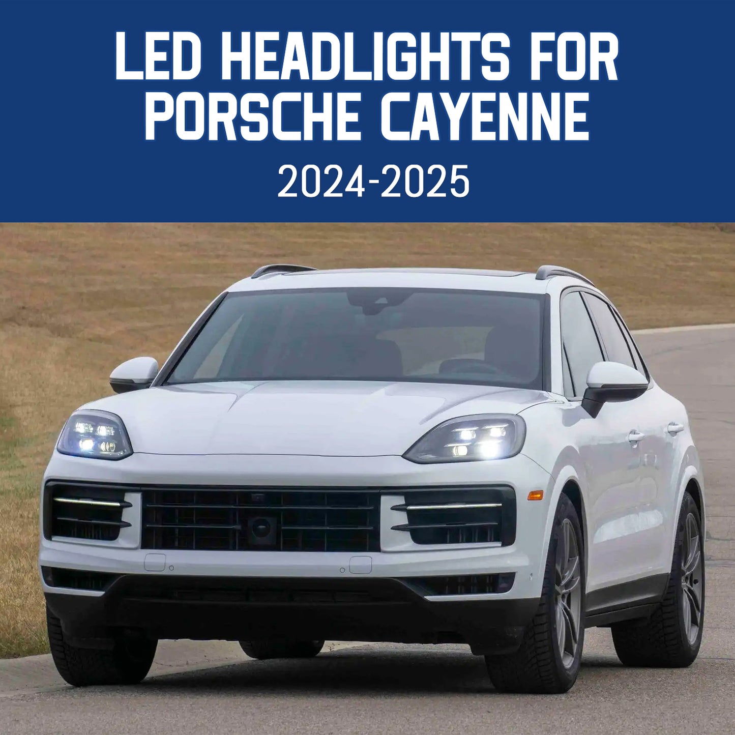 HCMOTIONZ Full LED Headlights for Porsche Cayenne 2024-2025 Upgraded High Configuration