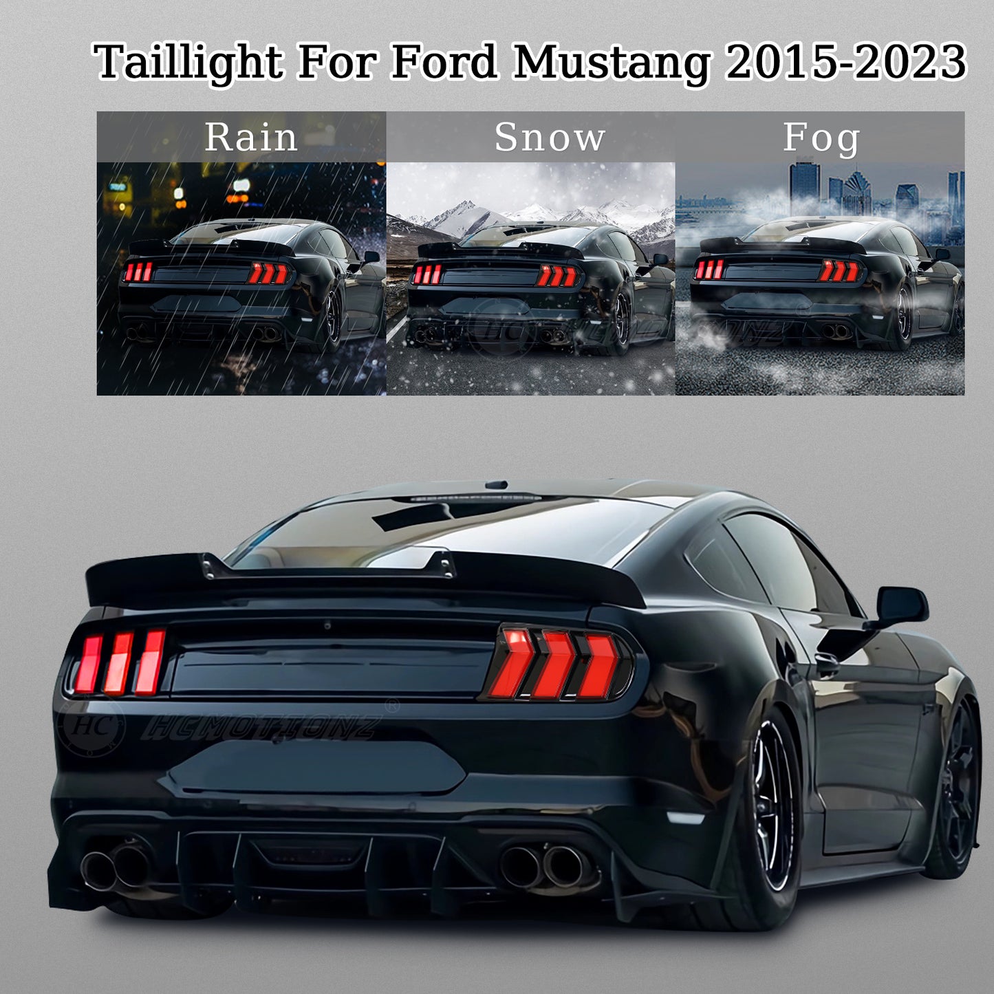 HCMOTION For Ford Mustang LED Taillights Start UP Animation 2015-2022