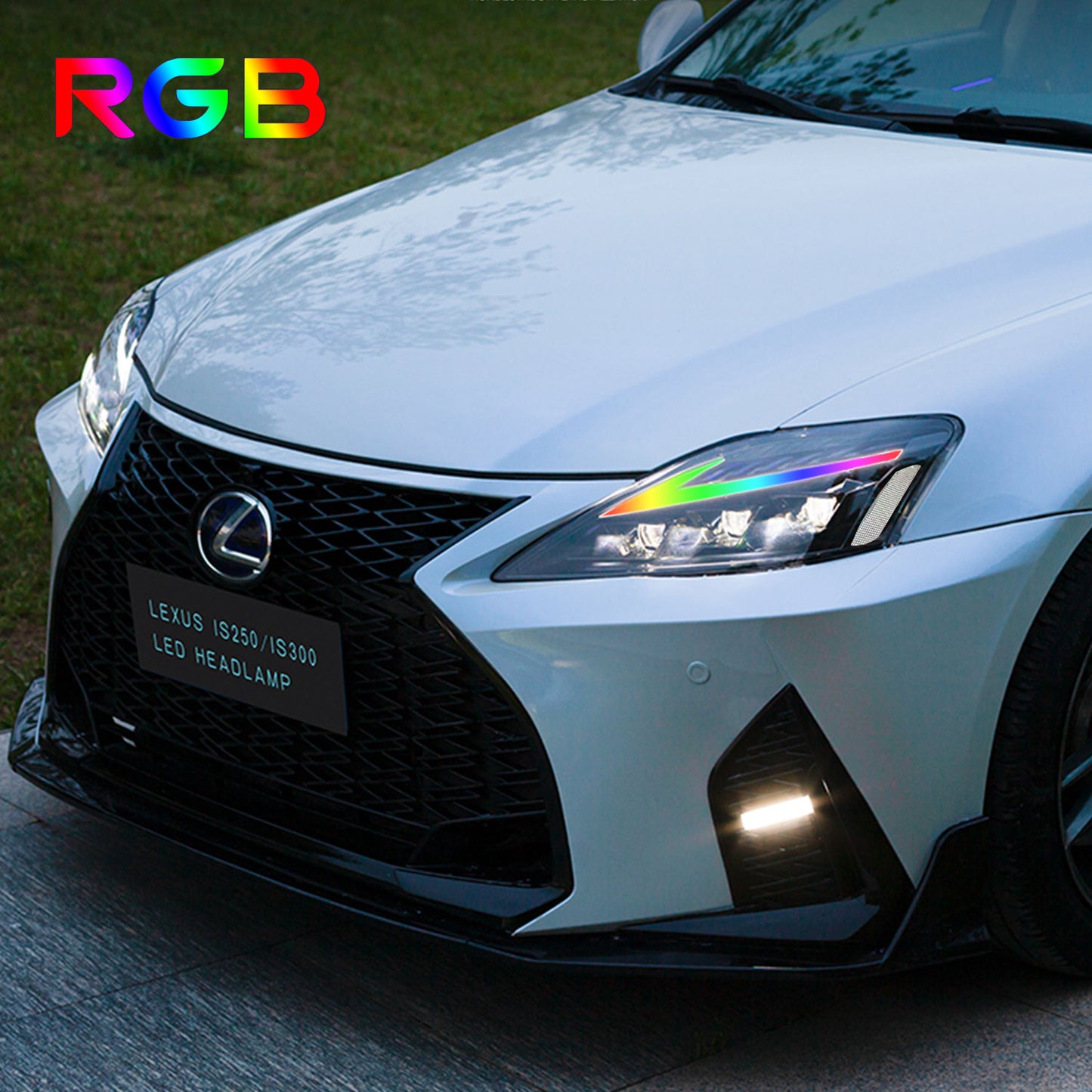 HCMOTION RGB LED Head Light For Lexus IS250 IS350 ISF 2006-2013 Intelligent Control Colorful Headlights