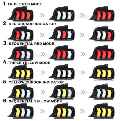 HCMOTION LED Tail lights For Ford Mustang 2005-2009 High Quality Start UP Continuous Animation
