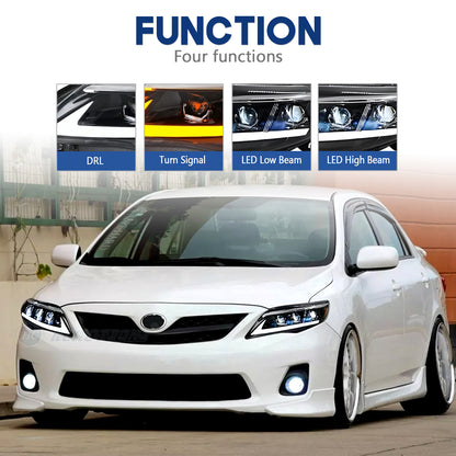HCMOTIONZ LED Headlights for Toyota Corolla 2011-2013