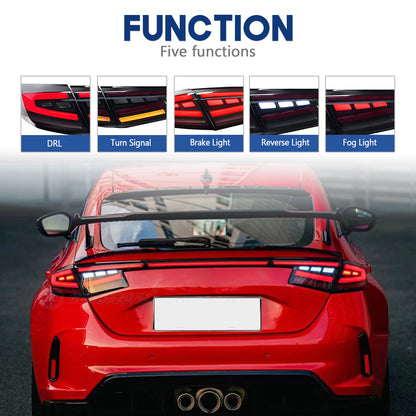 HCMOTION Tail Lights for Honda Civic 2022-2025 Hatchback 11th Gen with Middle Lamp