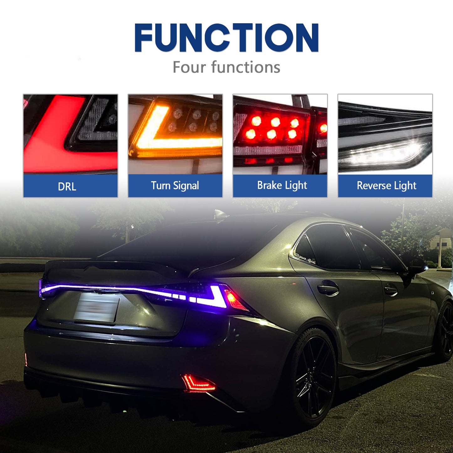 HCMOTIONZ Lexus IS250/350 300h F 2014-2020 LED RGB Tail Lights