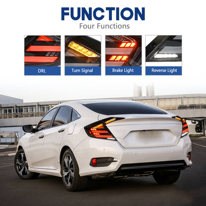 HCMOTIONZ LED Tail Lights for 10th Gen Honda Civic 2016-2021