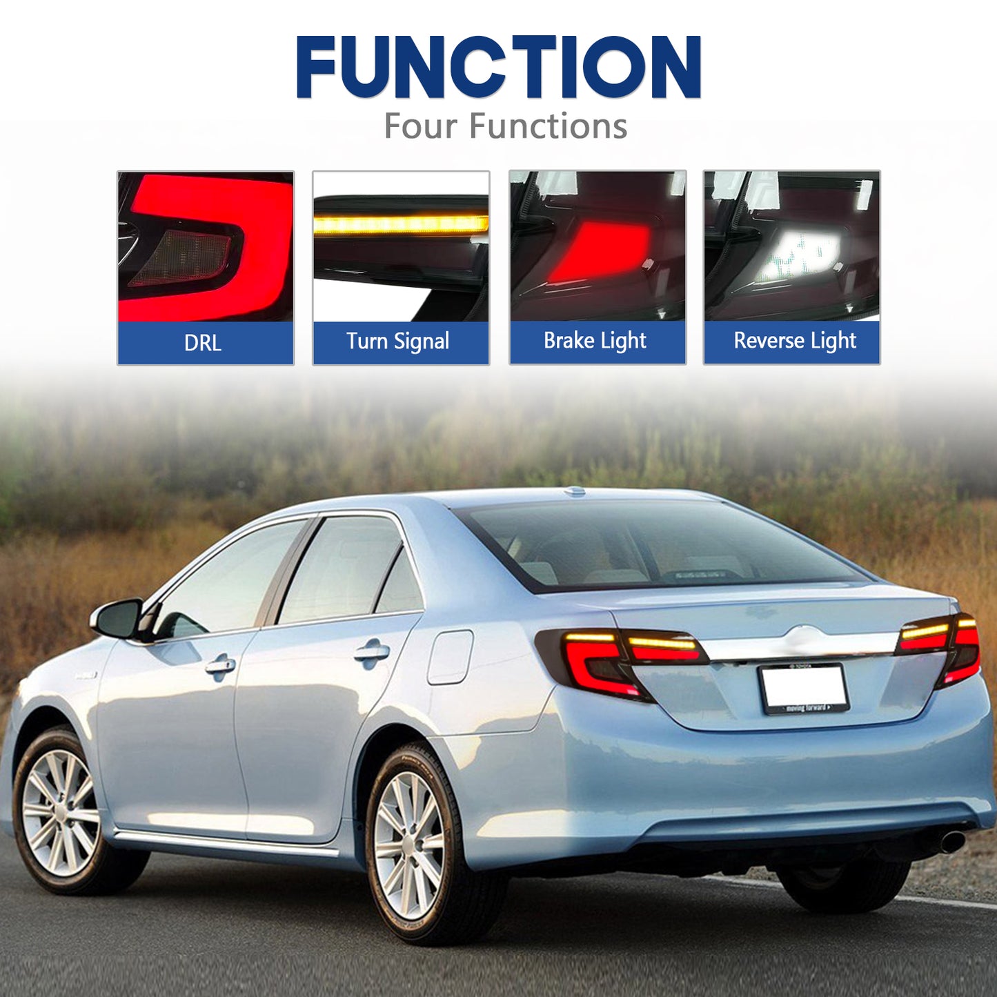 HCMOTION LED Tail Lights for 2012-2014 Toyota Camry Kits