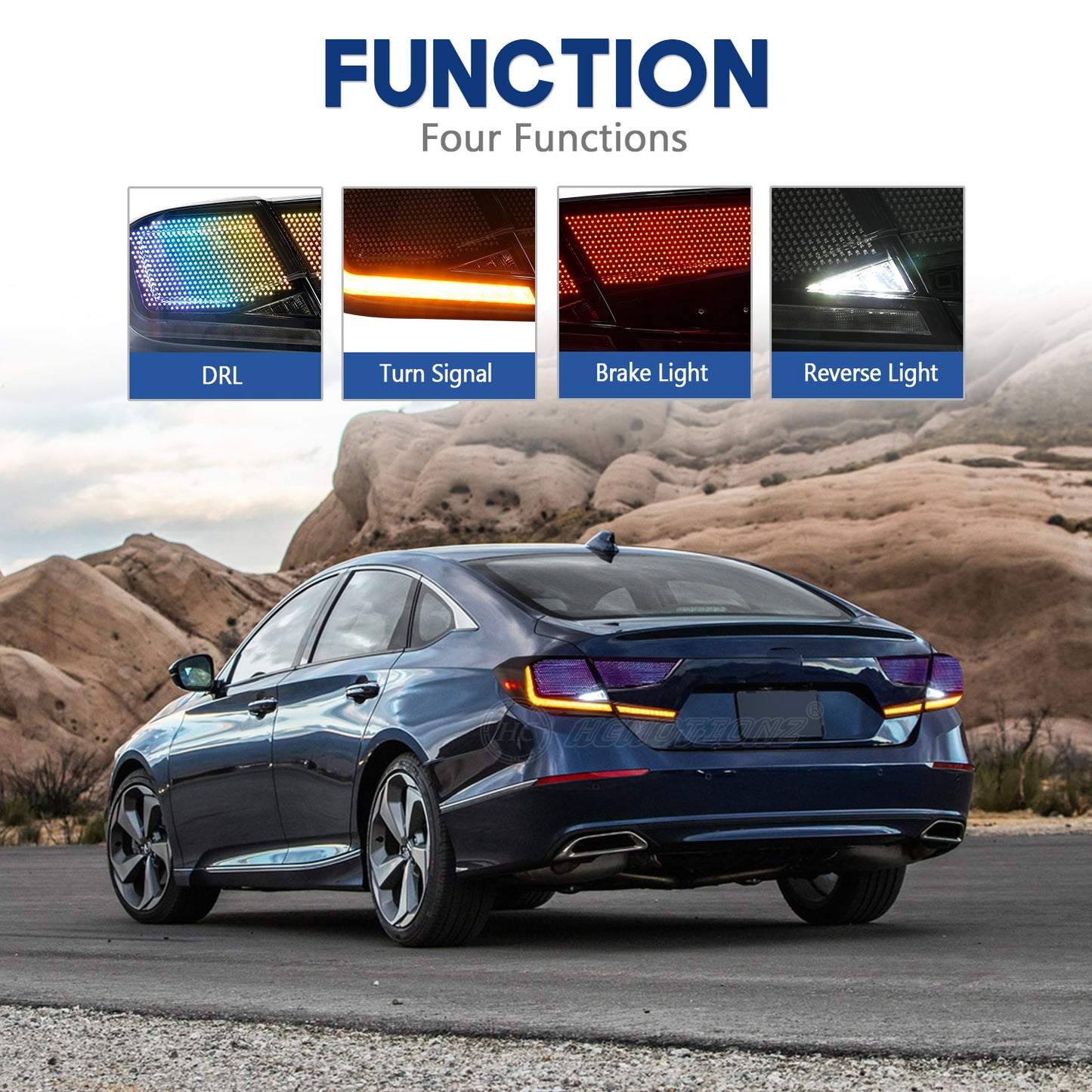 HCMOTIONZ LED RGB Customize Tail Lights for Honda Accord 2018-2022